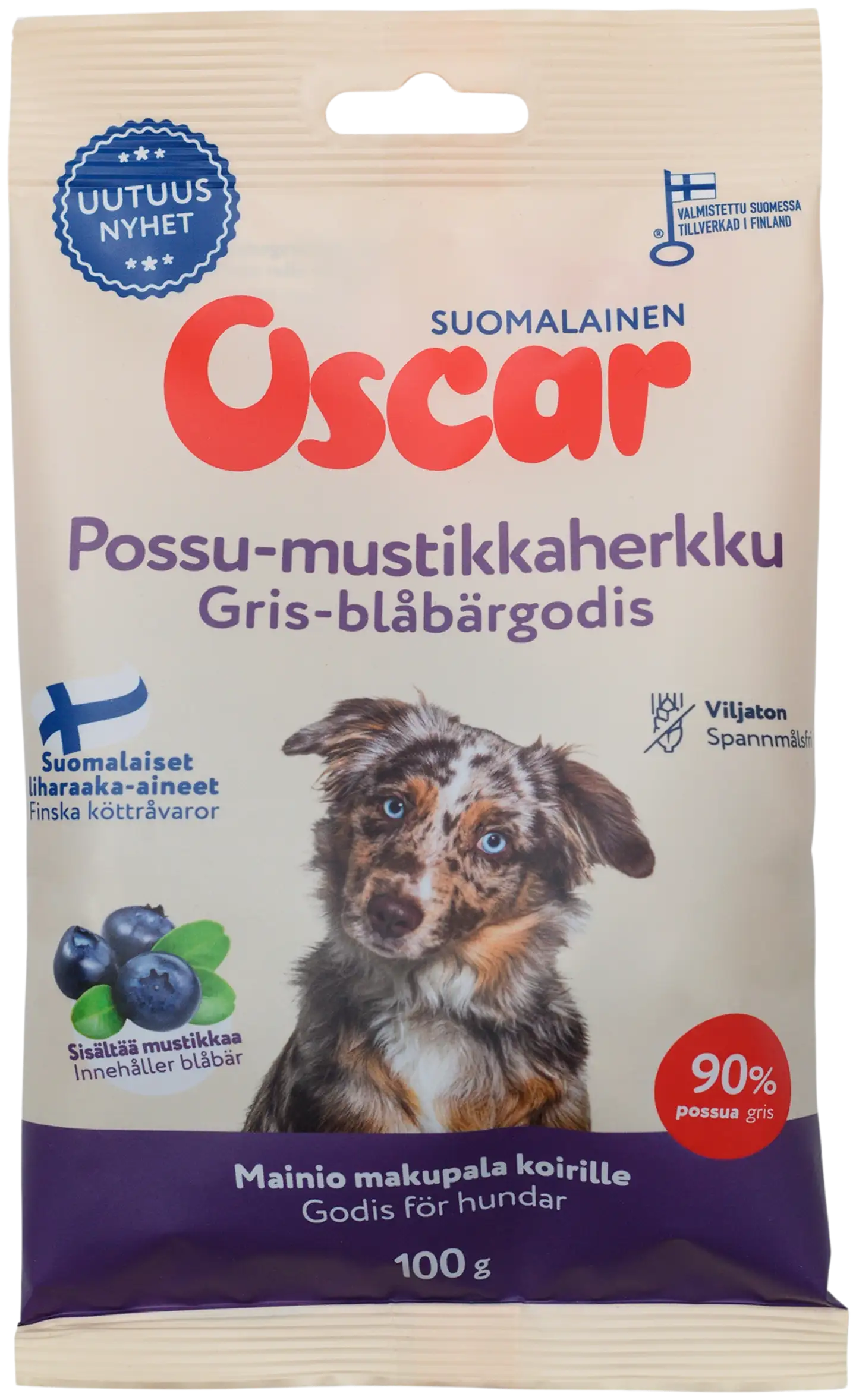 Oscar Possu-mustikkaherkku 100 g