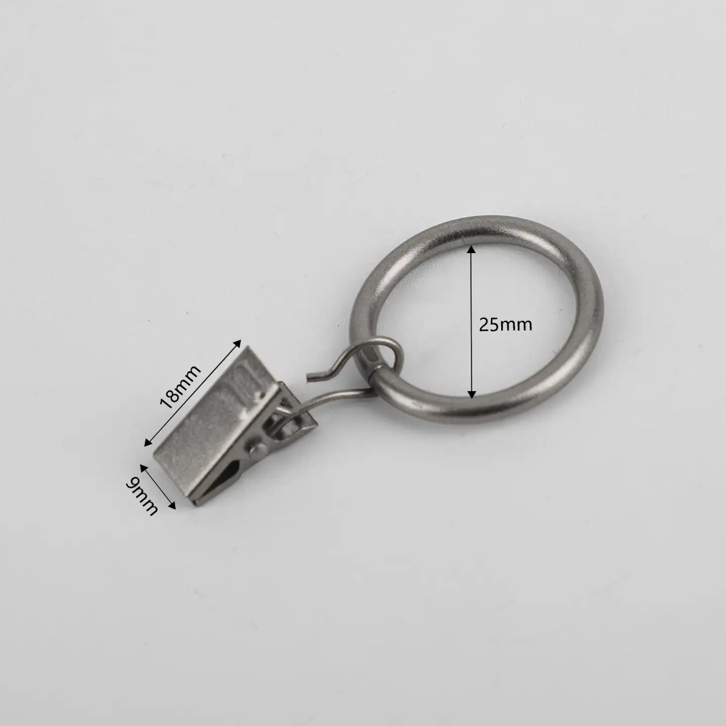 Ihanin verhorengas nipistimellä antrasiitti 25/32mm 10kpl - 2