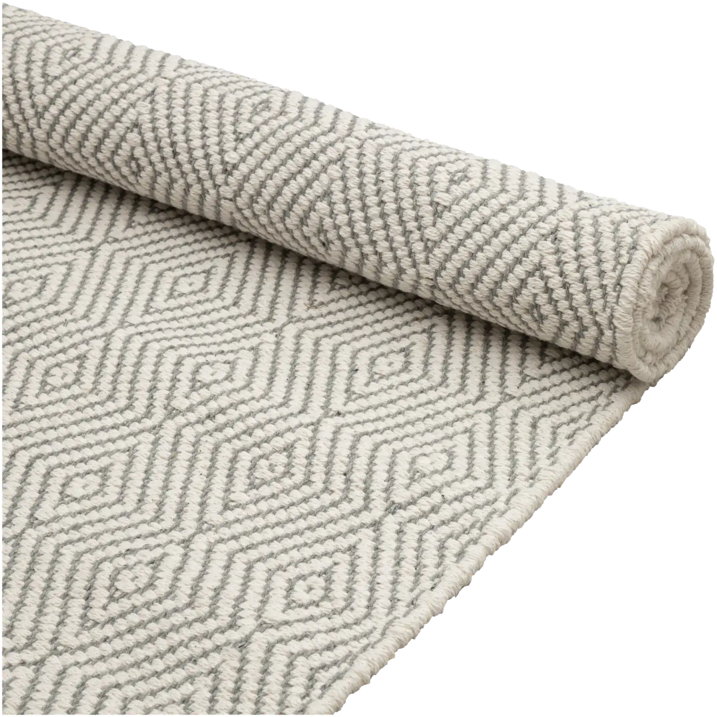 House puuvillamatto Twill 60x90 cm luonnonvalkoinen/vaaleanharmaa - 2