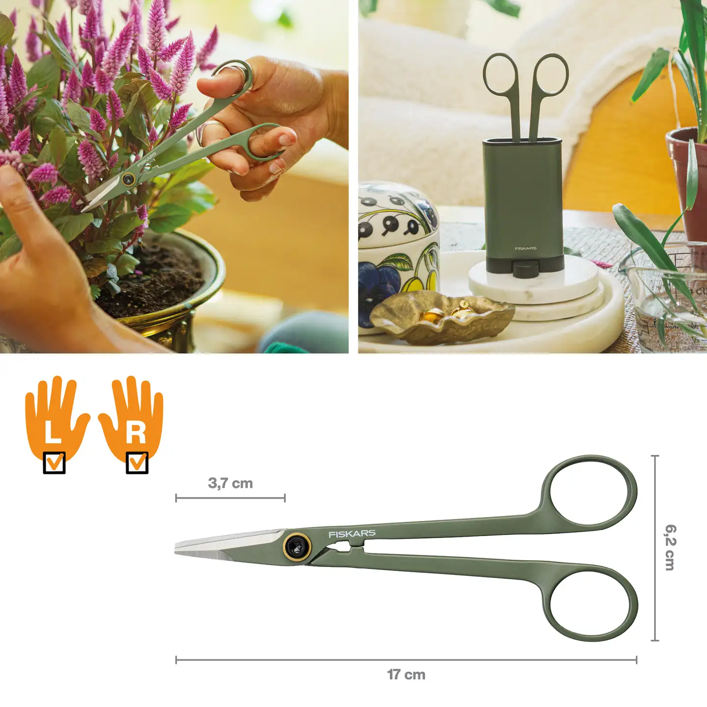 Fiskars viherkasvien trimmaussakset telineellä - 10