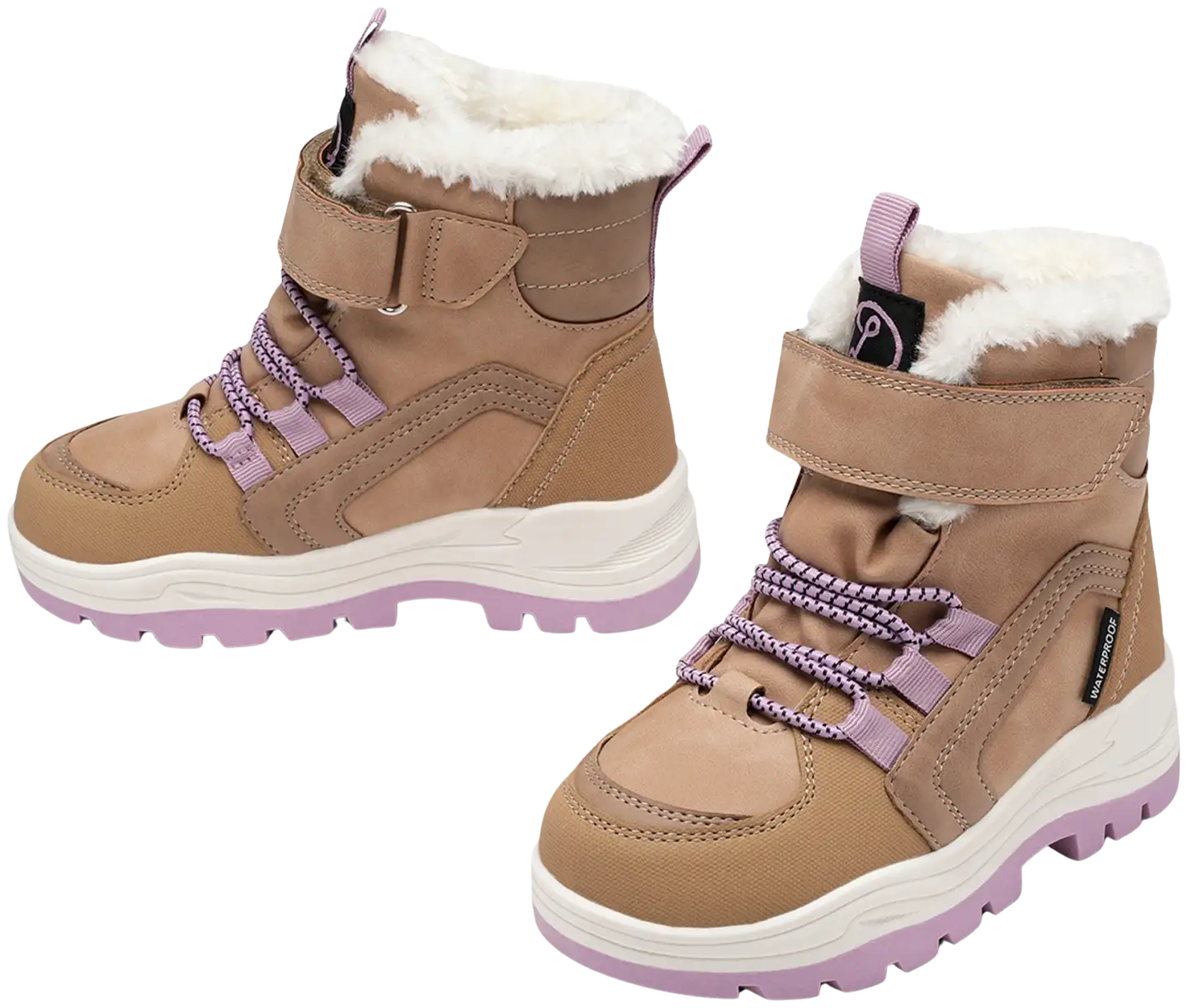 Linear lasten vedenpitävät talvikengät Frasier WP - BEIGE - 3