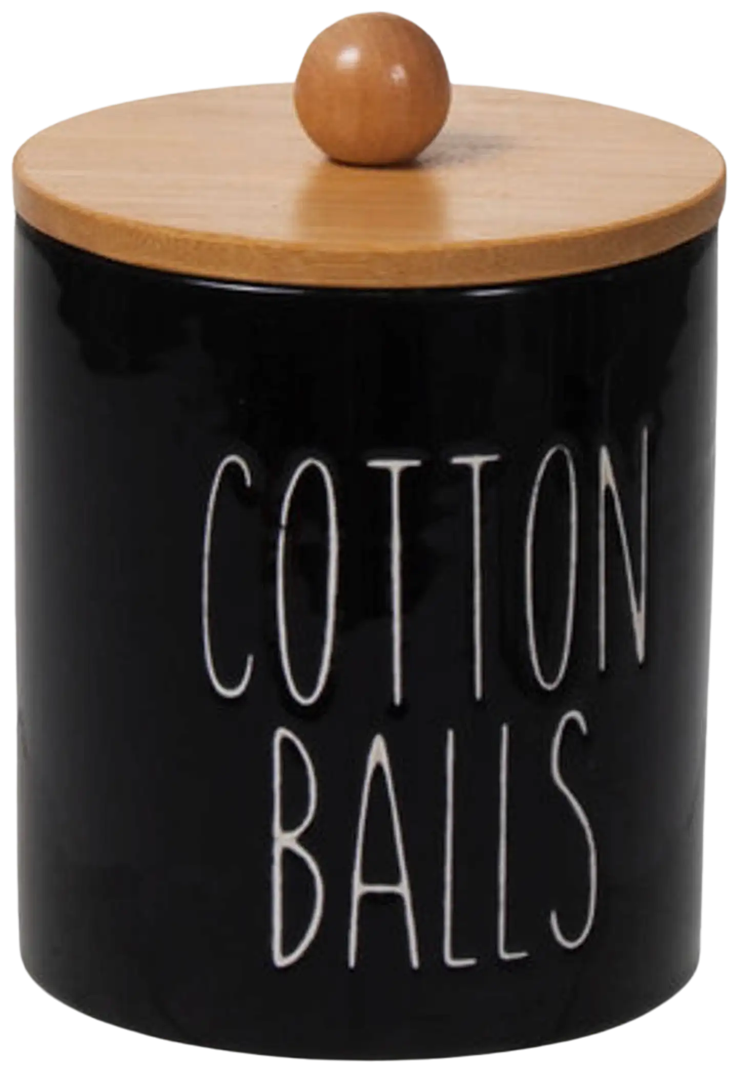 AmandaB keraaminen purkki cotton balls, musta