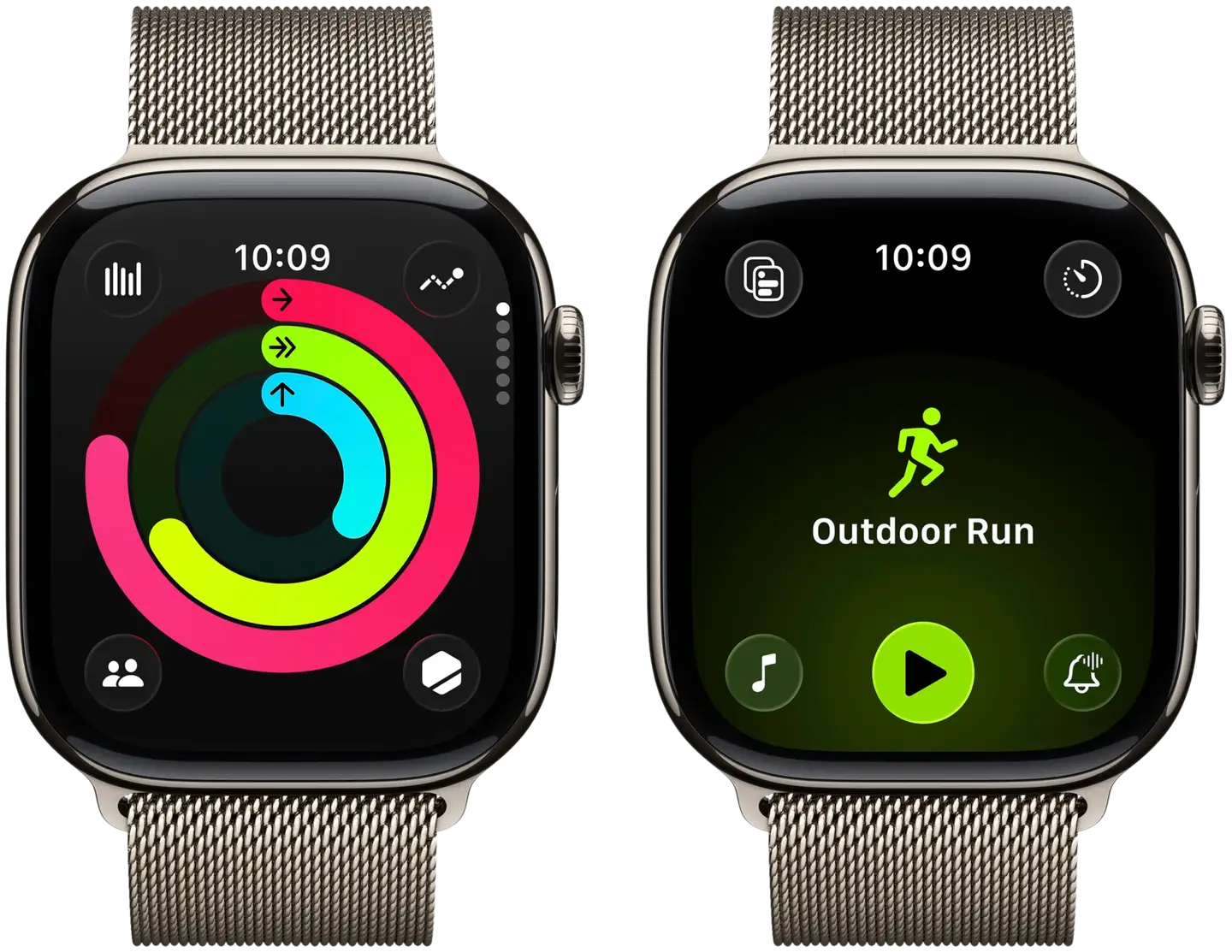 Apple Watch Series 11 GPS + Cellular 42mm luonnontitaani kotelo, lounnontitaani Milanese ranneke - MF8P4QN/A - 4