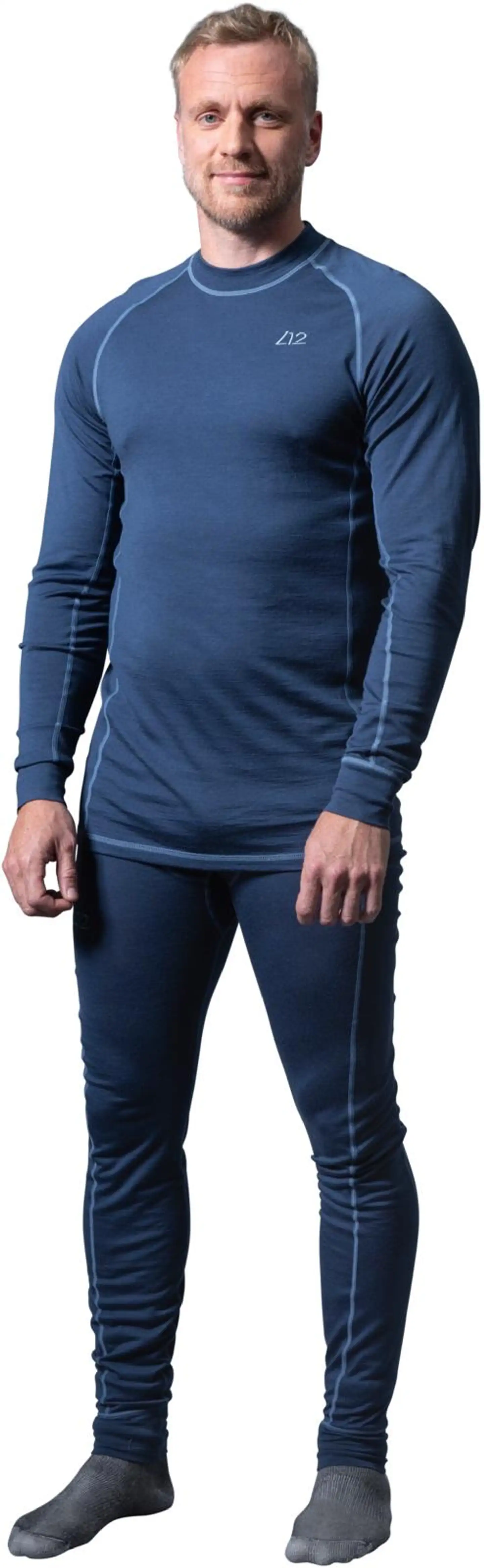 Luode12 miesten pitkät alushousut merinovillaa 190L332465 - Blue - 2