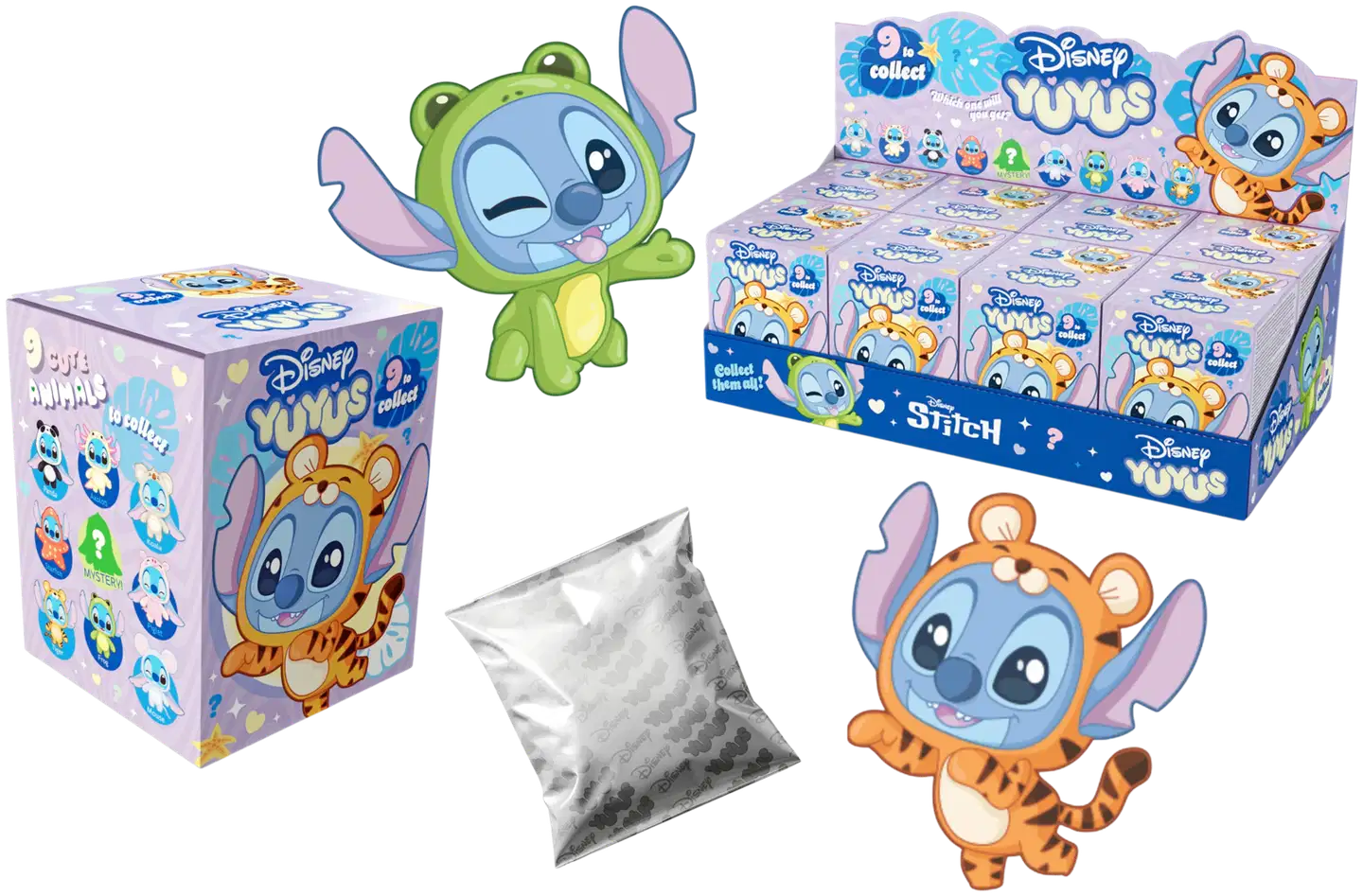 Simba Walt Disney YuYus Stitch, maskottipehmo, 12 cm, laukkuun, reppuun tai avaimenperään - 1
