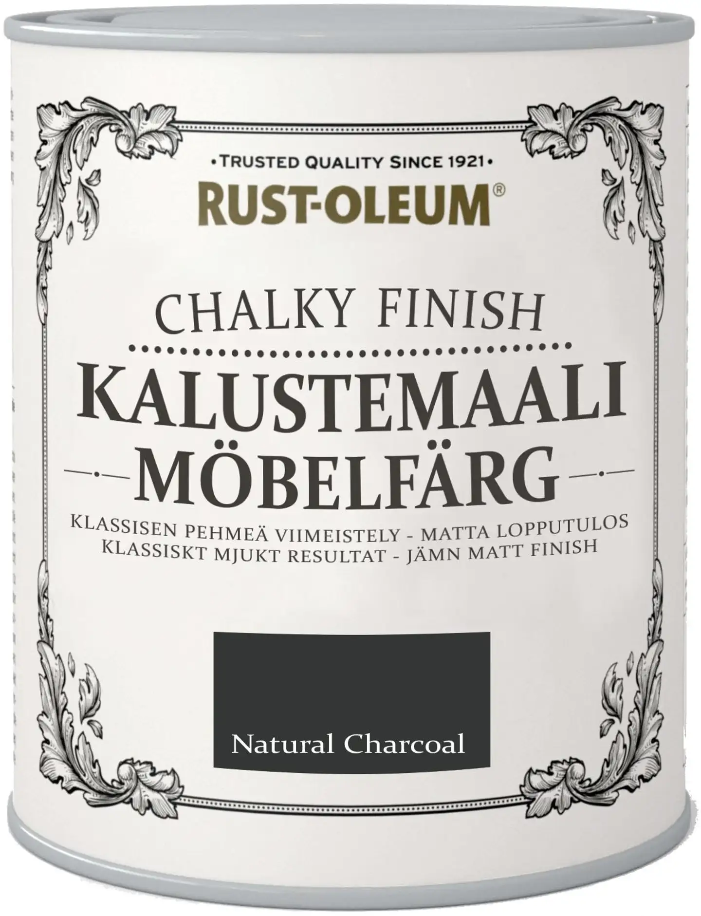 Rust-Oleum Chalky Finish 750ml kalustemaali runsaspigmenttinen hajuton vesiohenteinen hiili - 1