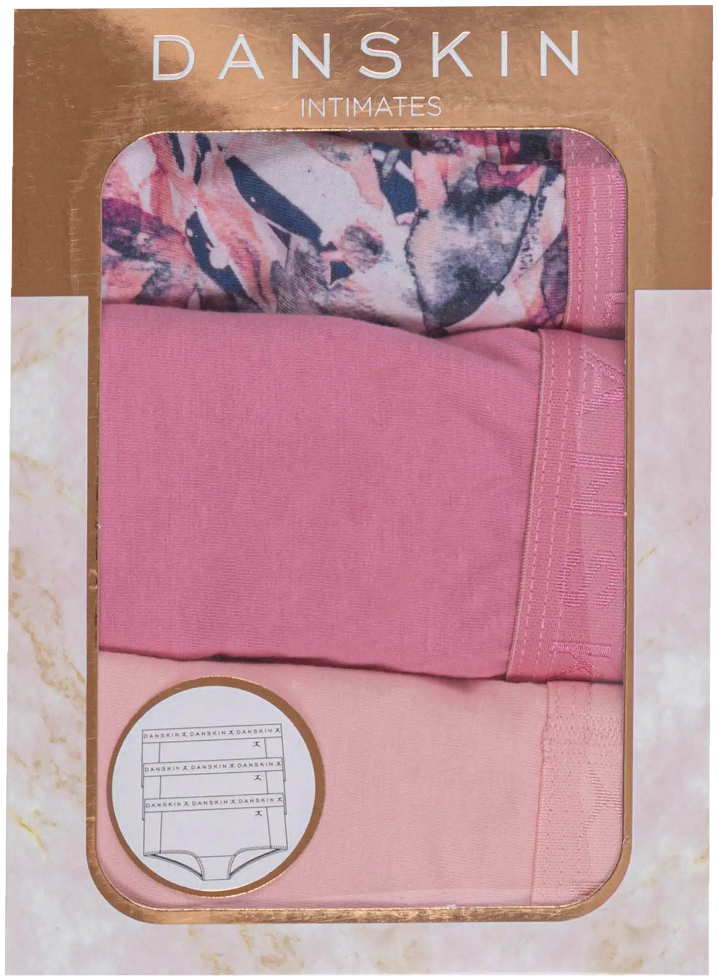 Danskin naisten hipsterit 210D082643 3-pack - Multicolor - 3