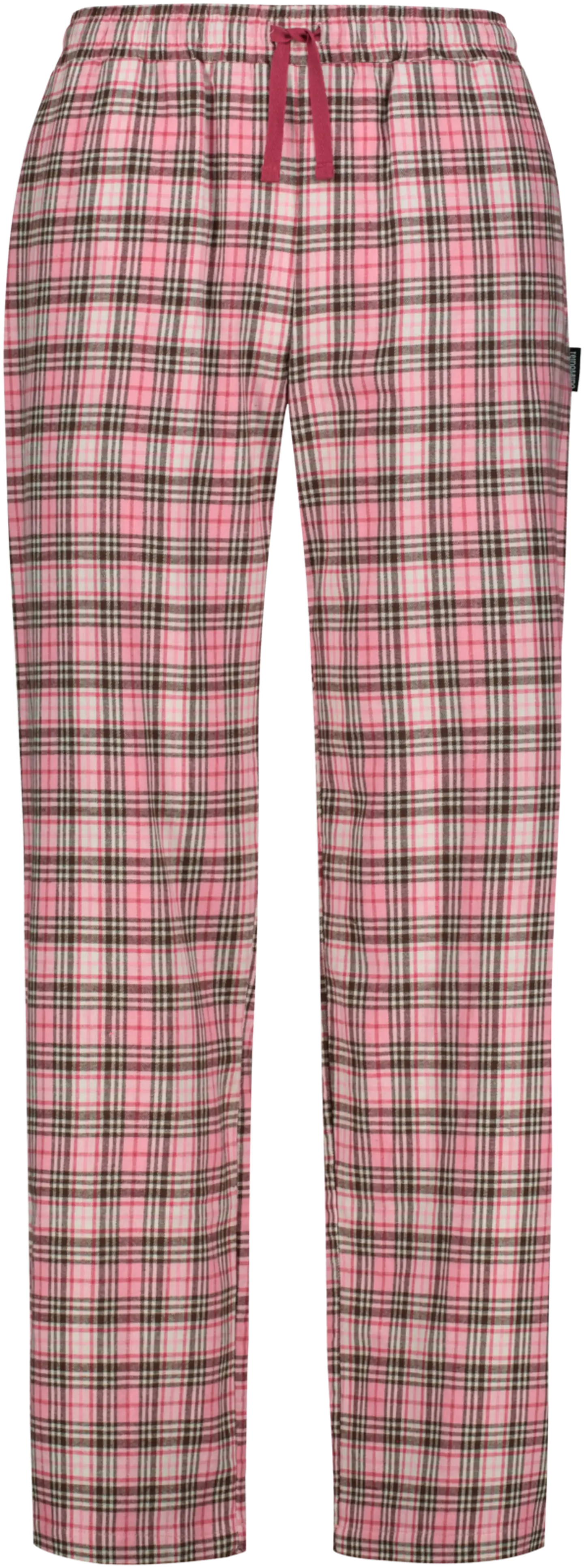 Reino&Aino naisten flanellipyjamahousut Aino - pink check - 1