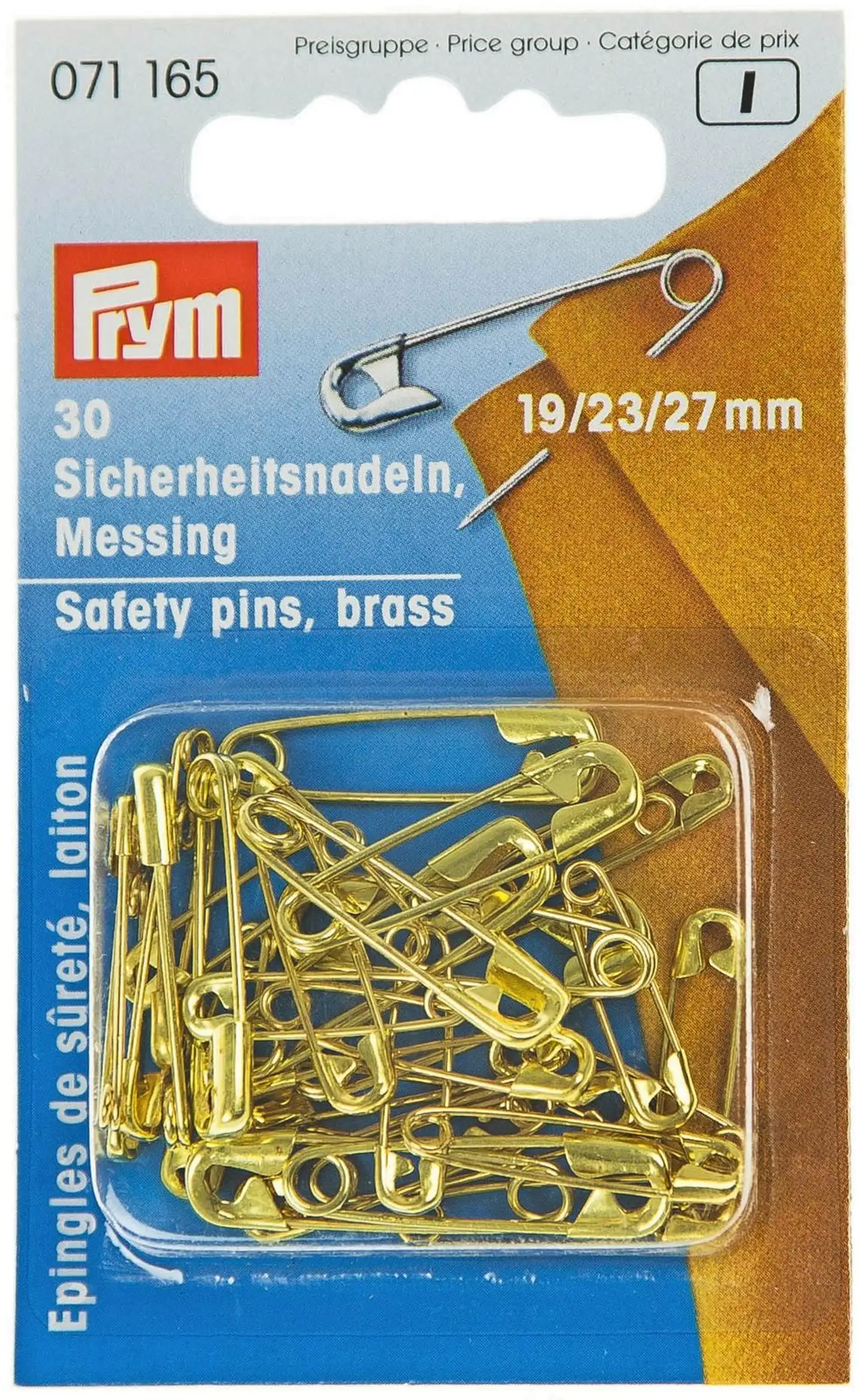 Prym hakaneulalajitelma 19/23/27 mm 30 kpl/pakkaus kullanvärinen - 1 - 1