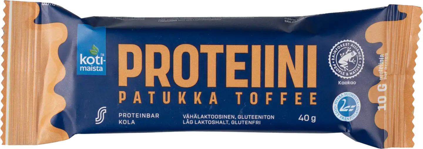 Kotimaista proteiinipatukka toffee 40 g