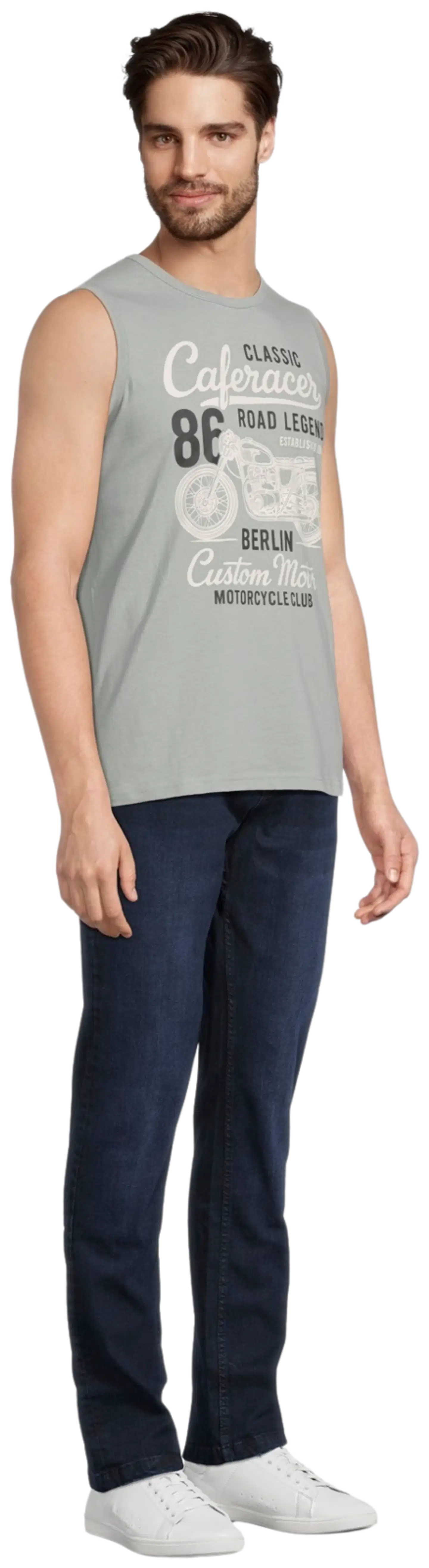 House miesten hihaton t-paita Caferacer 195H152615 - Sage Green - 4