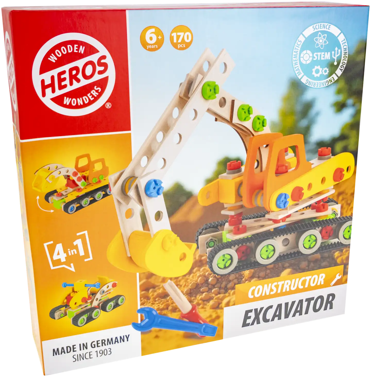 Heros rakennussarja Constructor Kaivinkone 170 osaa - 6