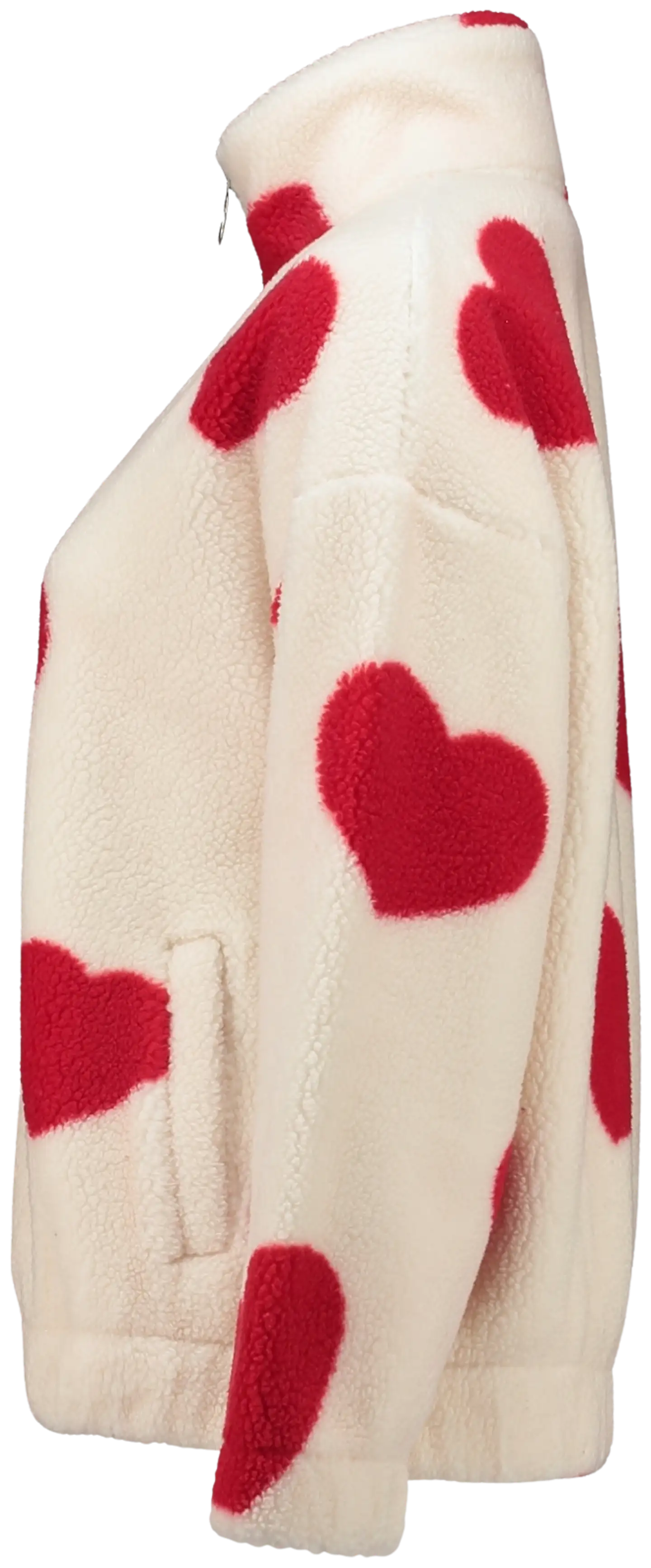 Hailys naisten sydän fleecejakku El44ara - cream/red heart - 2