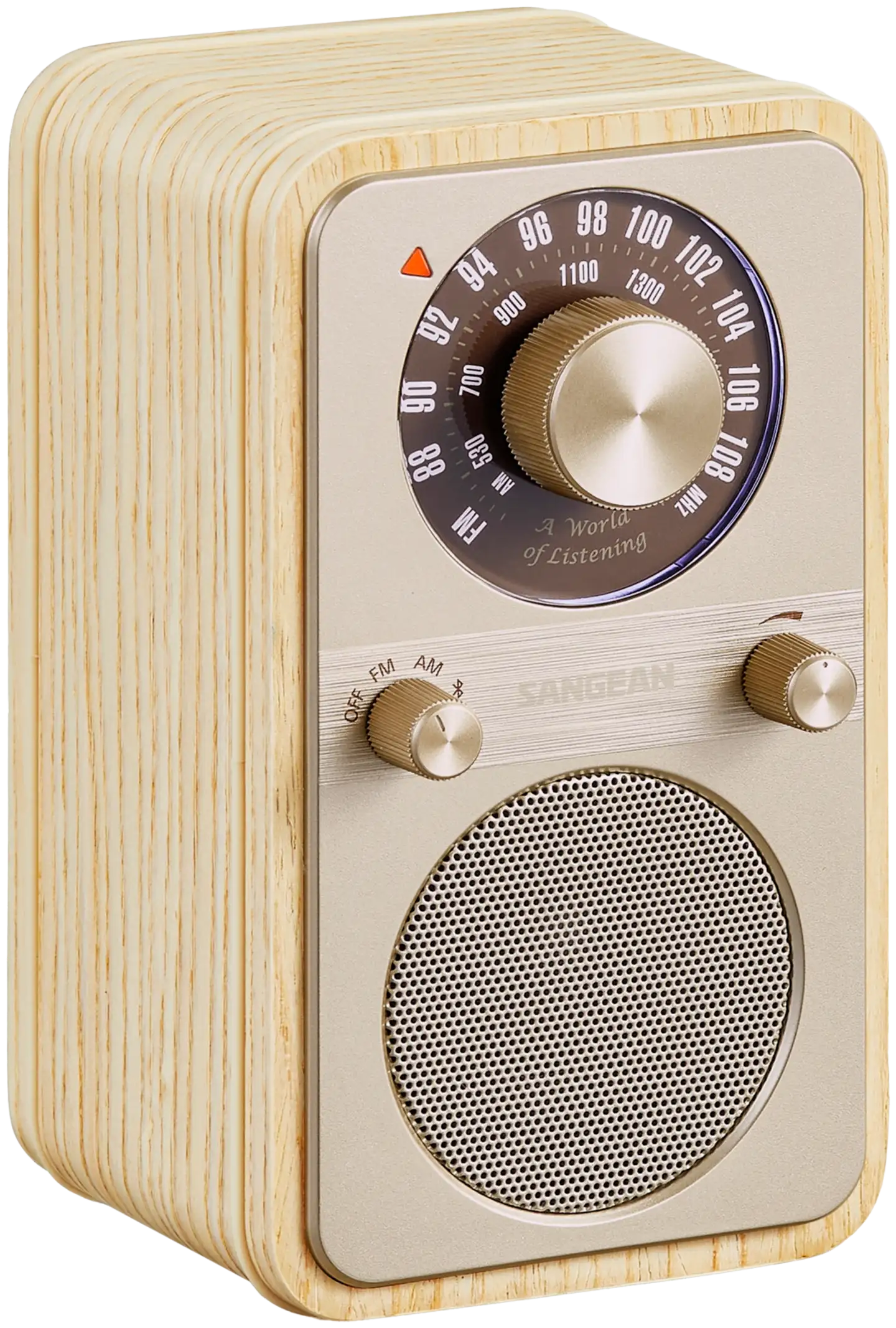 Sangean WR-9 Bluetooth pöytäradio, vaalea tammi - 3