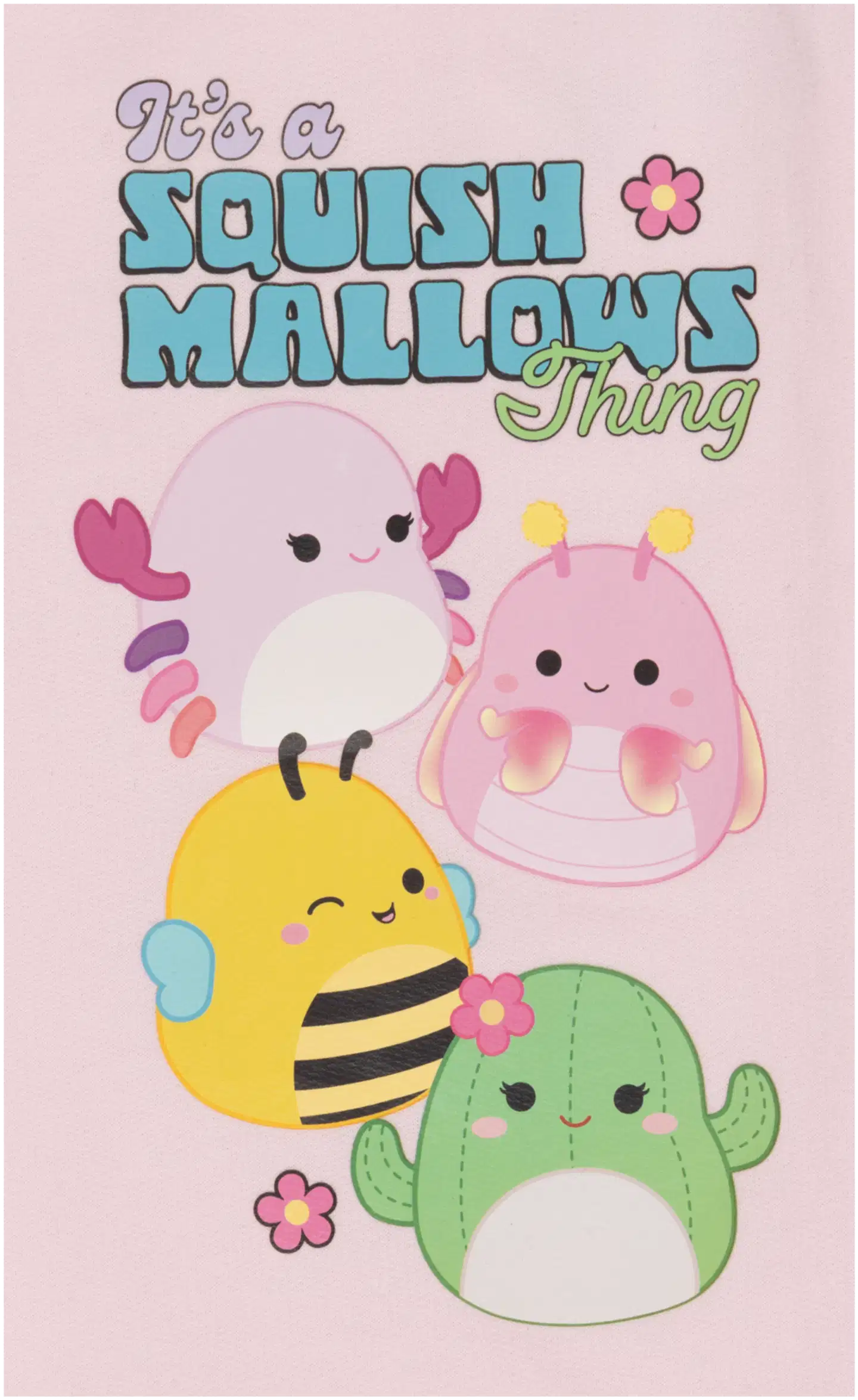 Squishmallows lasten leveät collegehousut A9-0601 - pink - 3
