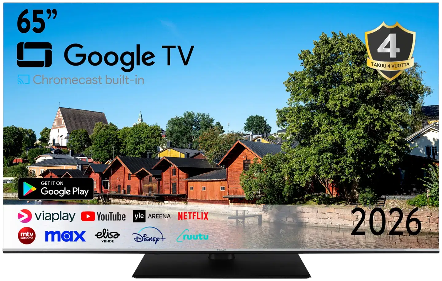 Finlux 65" 4K UHD Android Smart LED TV 65G9.3GCMB - 1