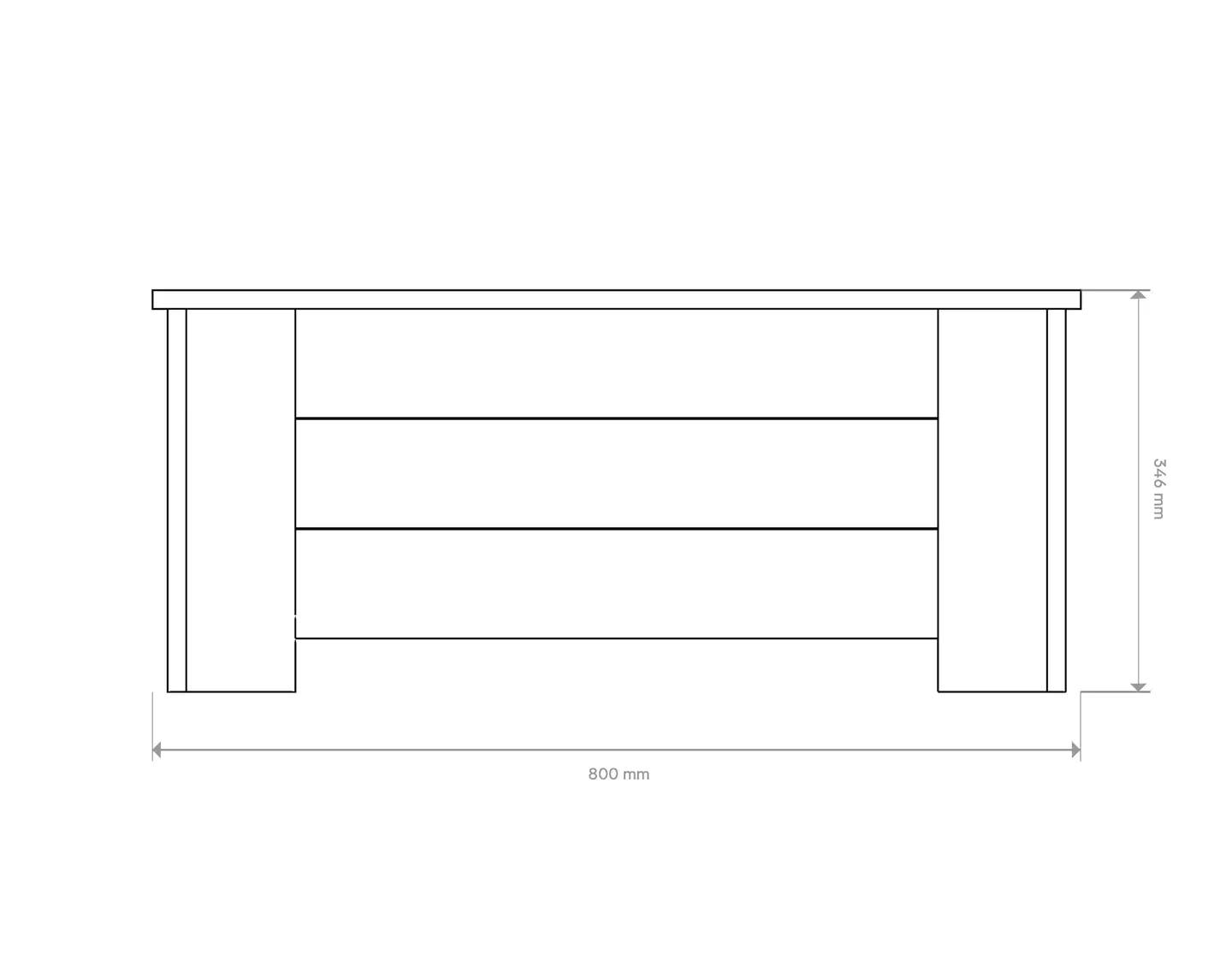 Miljöörakennus kukkalaatikko 35x80x41 tummanharmaa - 2