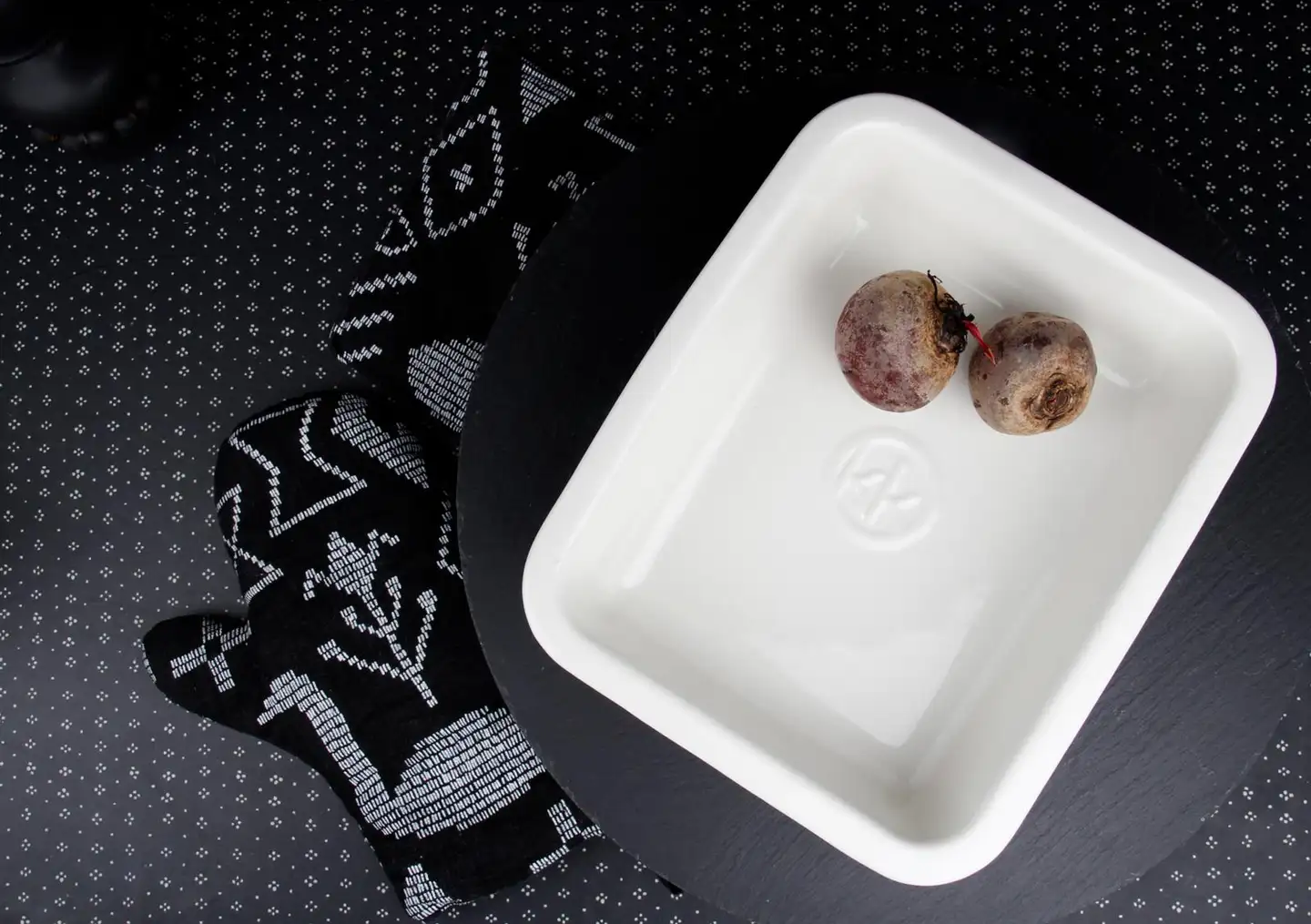 Kultakeramiikka Lasagnevuoka Bistro 2 l valkoinen - 4