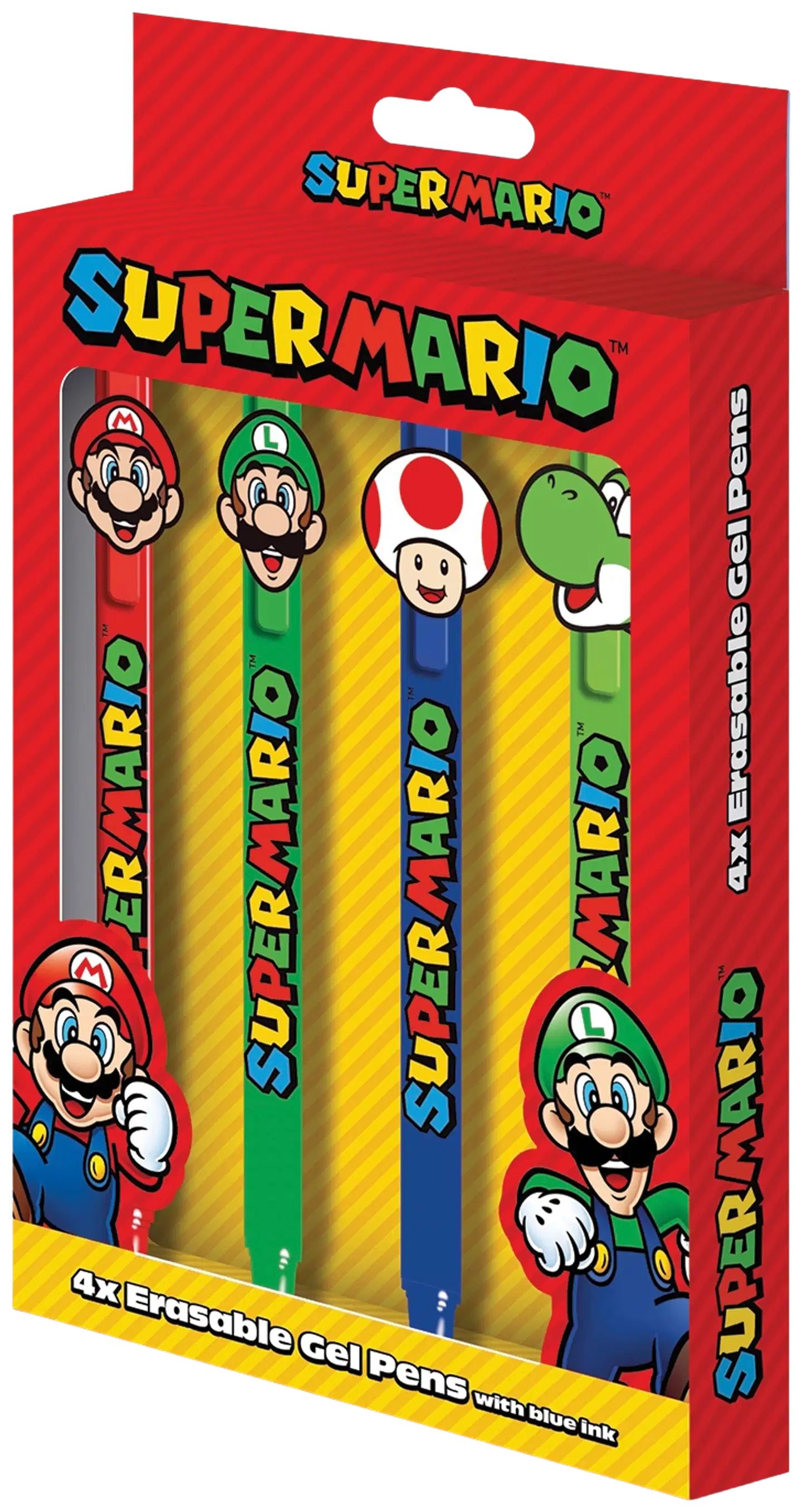 Super Mario pyyhittävät geelikynät 4kpl​