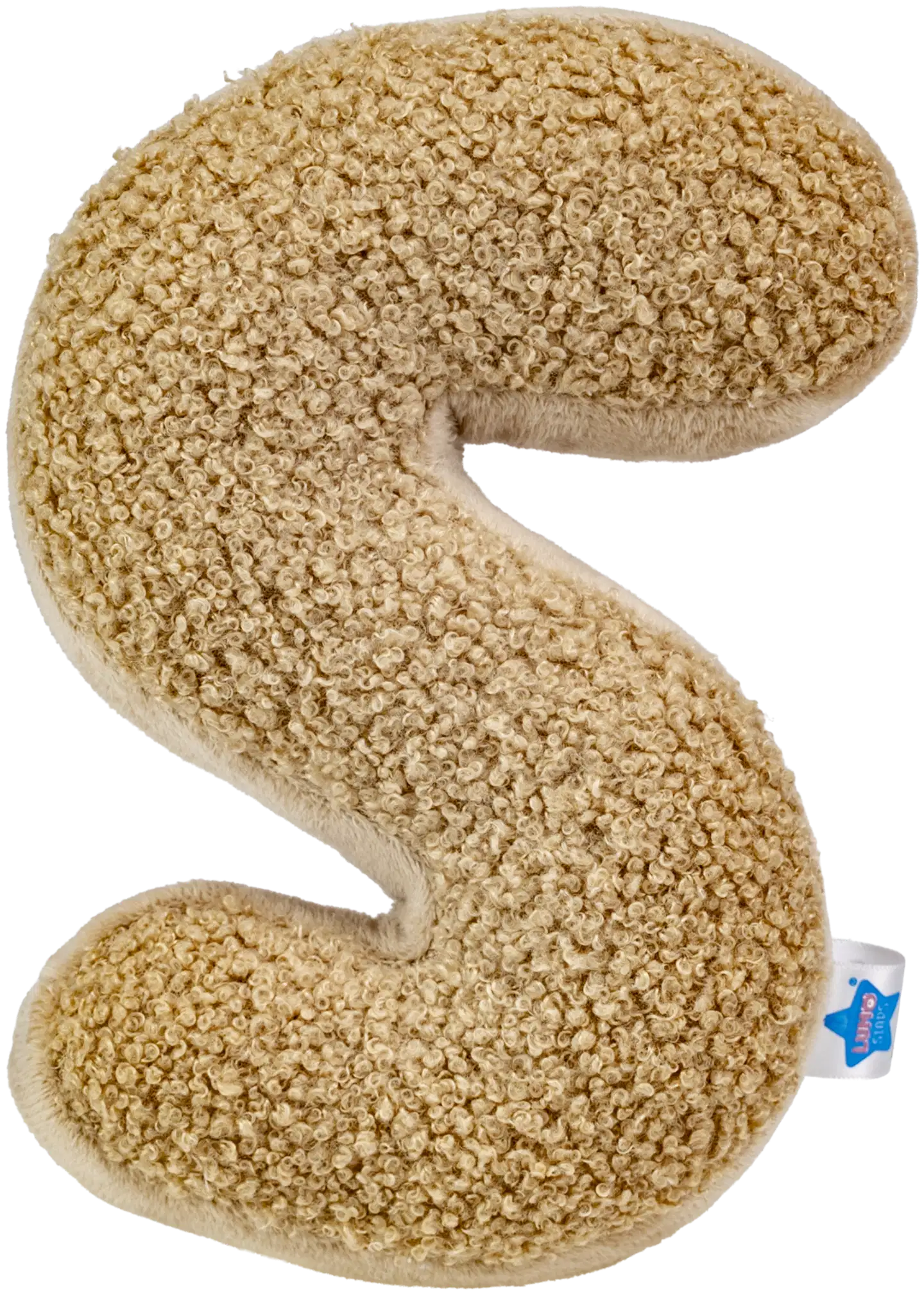 Lumo Stars Pehmokirjain S beige, teddy