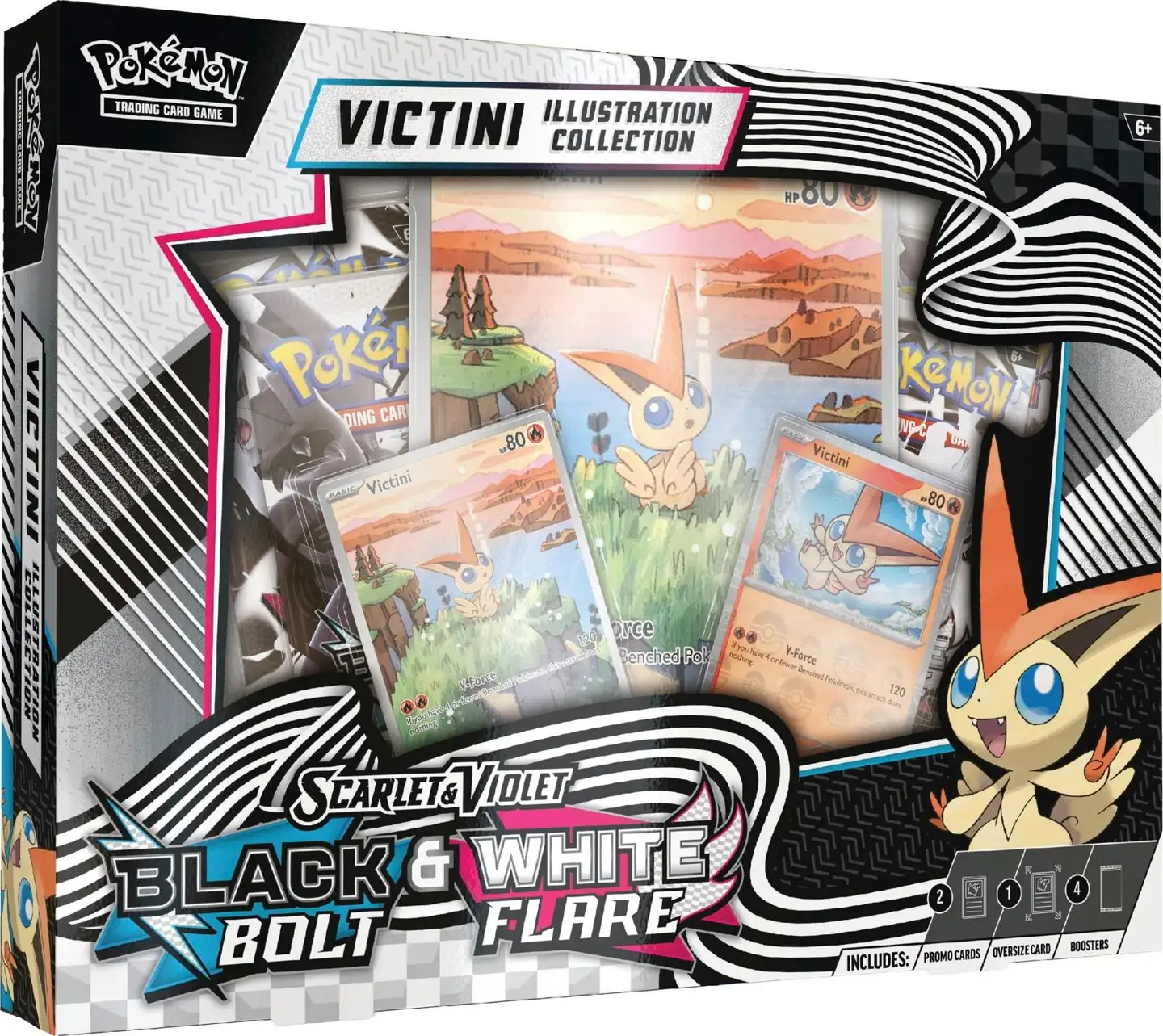 Pokemon Scarlet & Violet Unova Victini Illustration Collection Black Bolt & White Flare keräilykortit