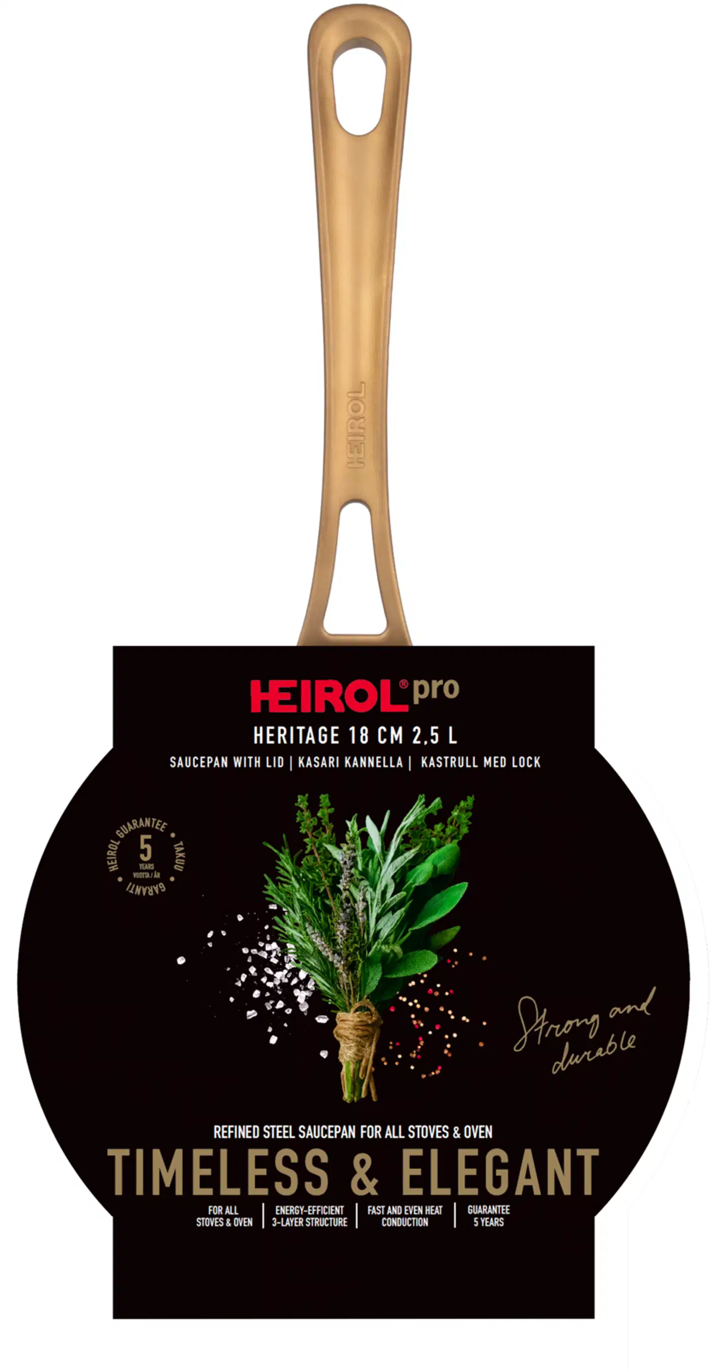 Heirol Kasari kannella 18 cm 2,5 L Heritage Pro - 4