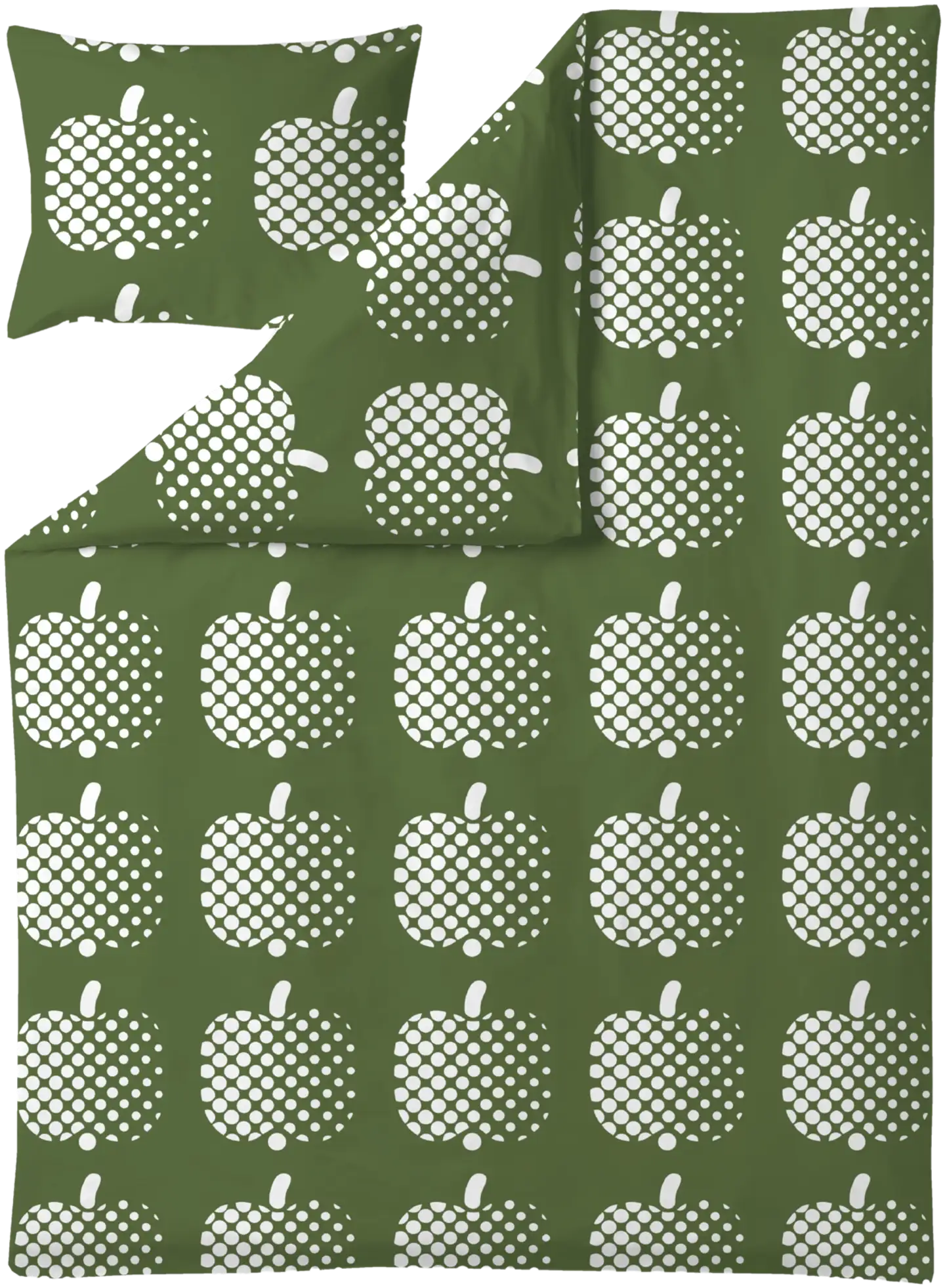 Finlayson pussilakanasetti Optinen Omena 150x210 cm vihr/valk - 1