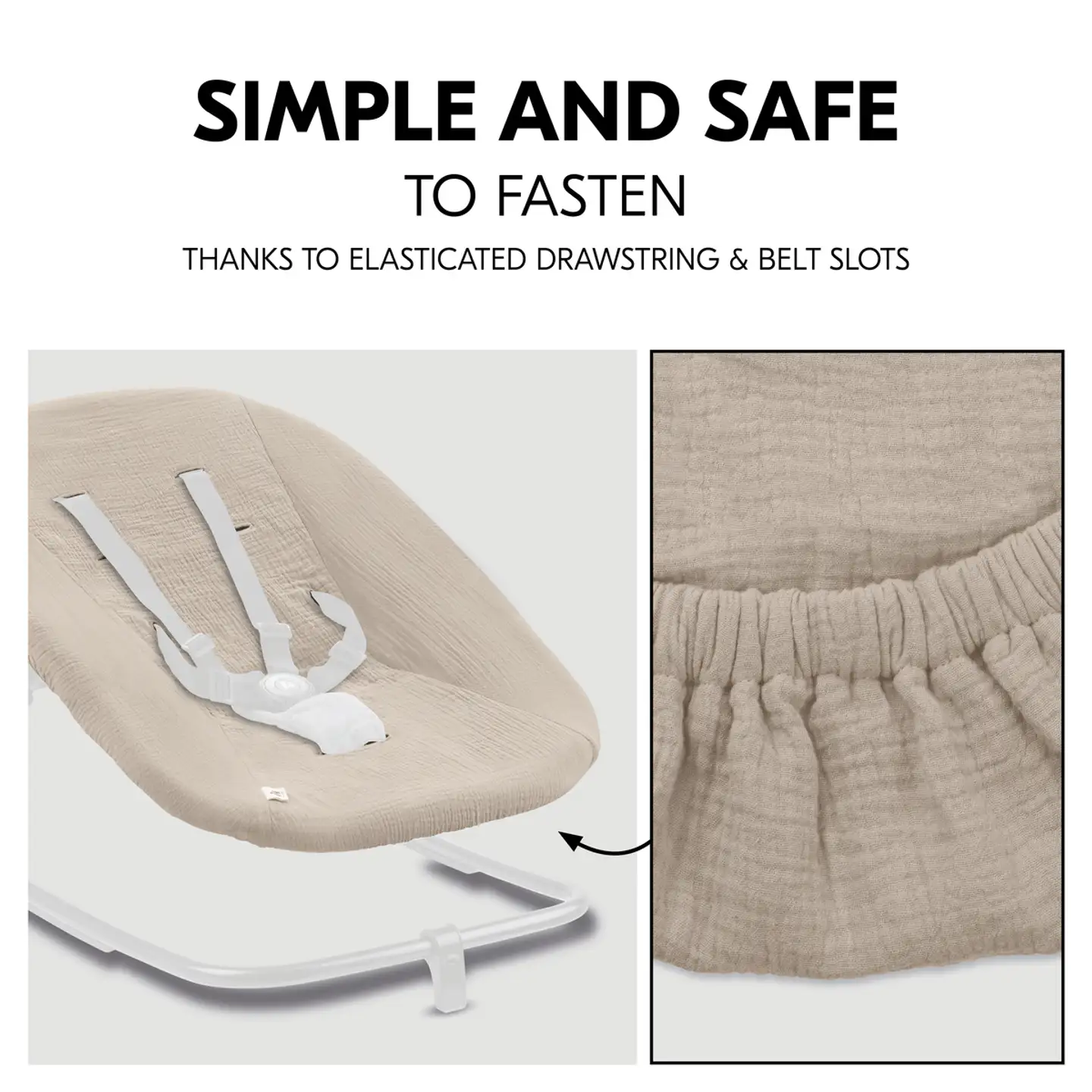 Hauck suojapeite syöttötuoliin Highchair beige - 12