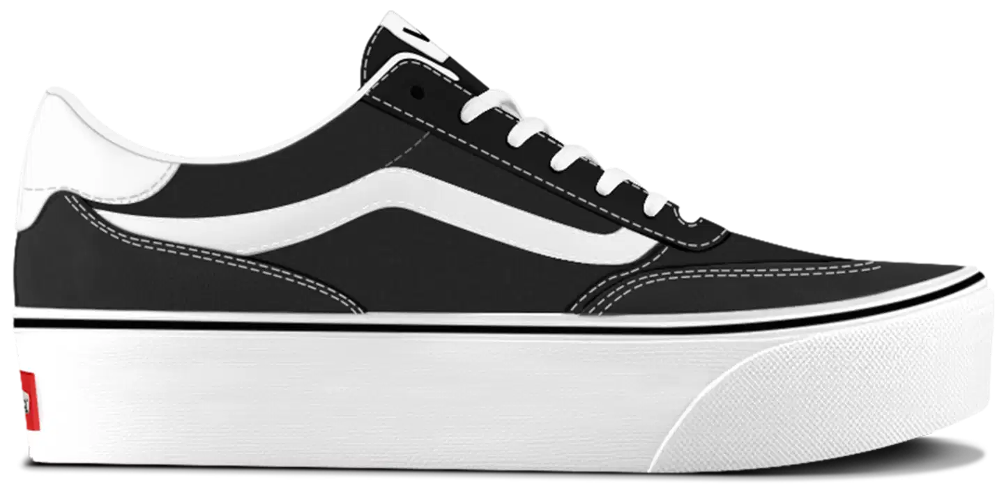 Vans Brooklyn platform vapaa-ajan jalkine - Black/White - 1