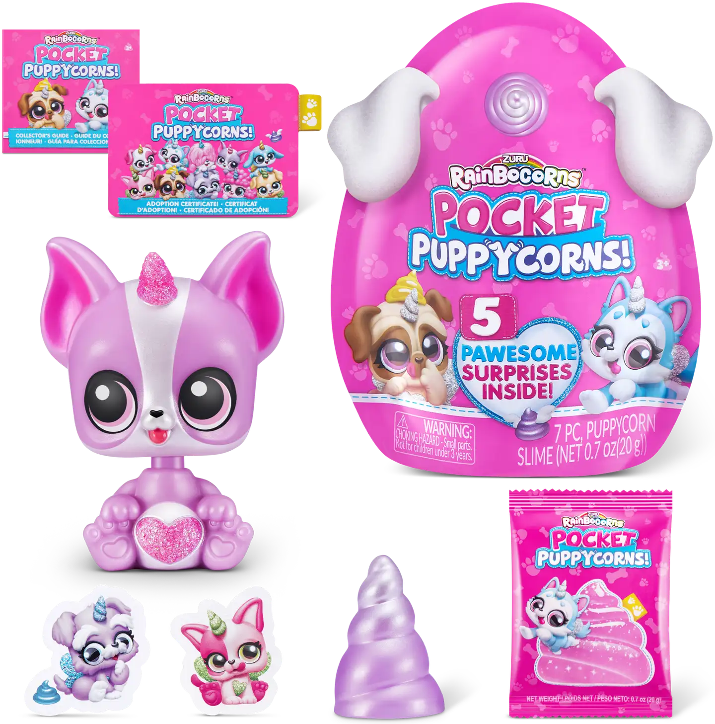 Rainbocorns koira Pocket Puppycorn Bobble Head, erilaisia - 3