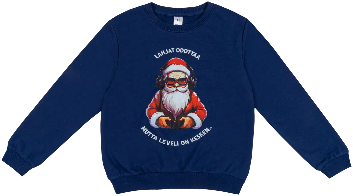 House lasten jouluinen collegepaita 23PH412618 - Navy peony - 1