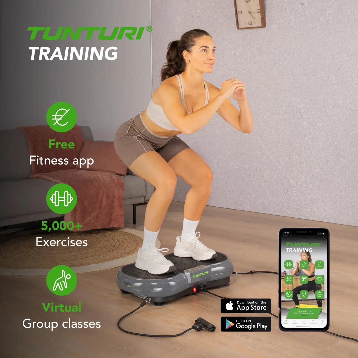 Tunturi Cardio Fit V40 Tärinälevy - 4