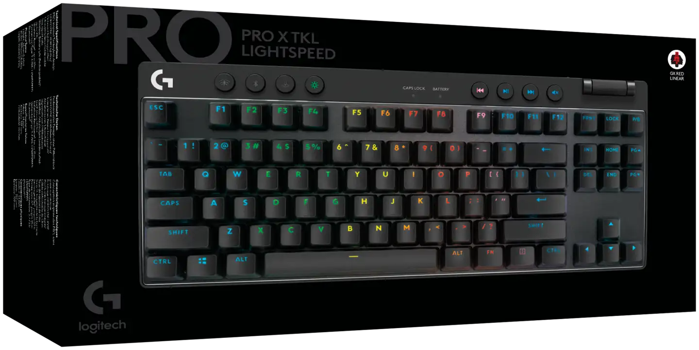 Logitech pelinäppäimistö G PRO X TKL Lightspeed linear musta - 1