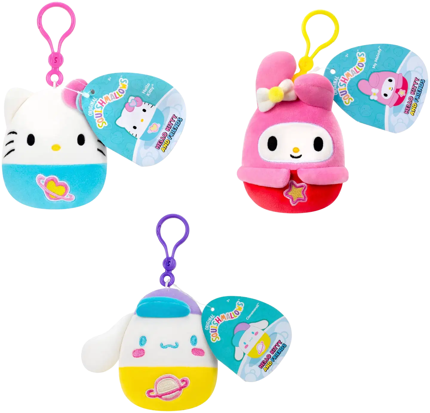 Squishmallows 9 cm Hello Kitty ja ystävät Kawaii Tokyo klipsipehmo - 1