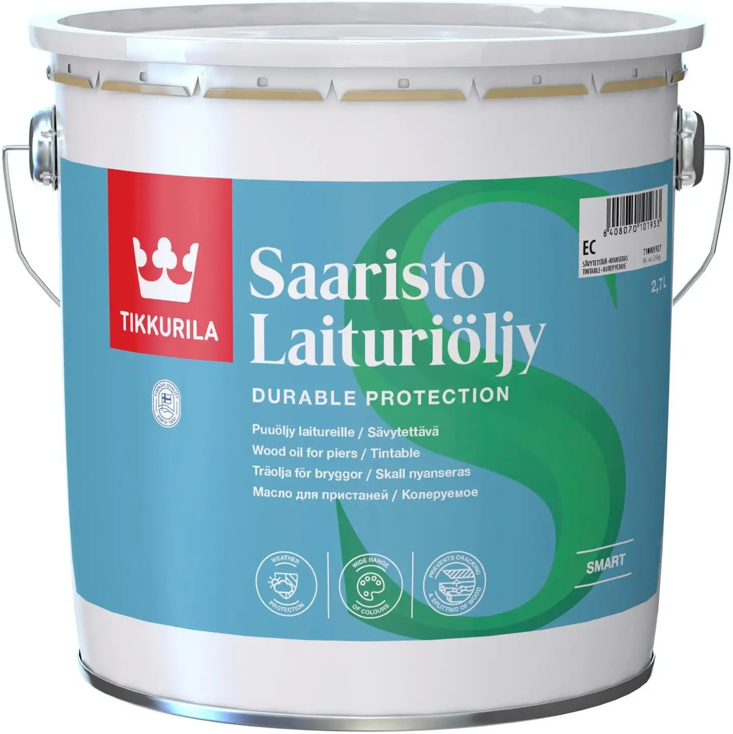 Tikkurila laituriöljy Saaristo 2,7 l EC sävytettävä