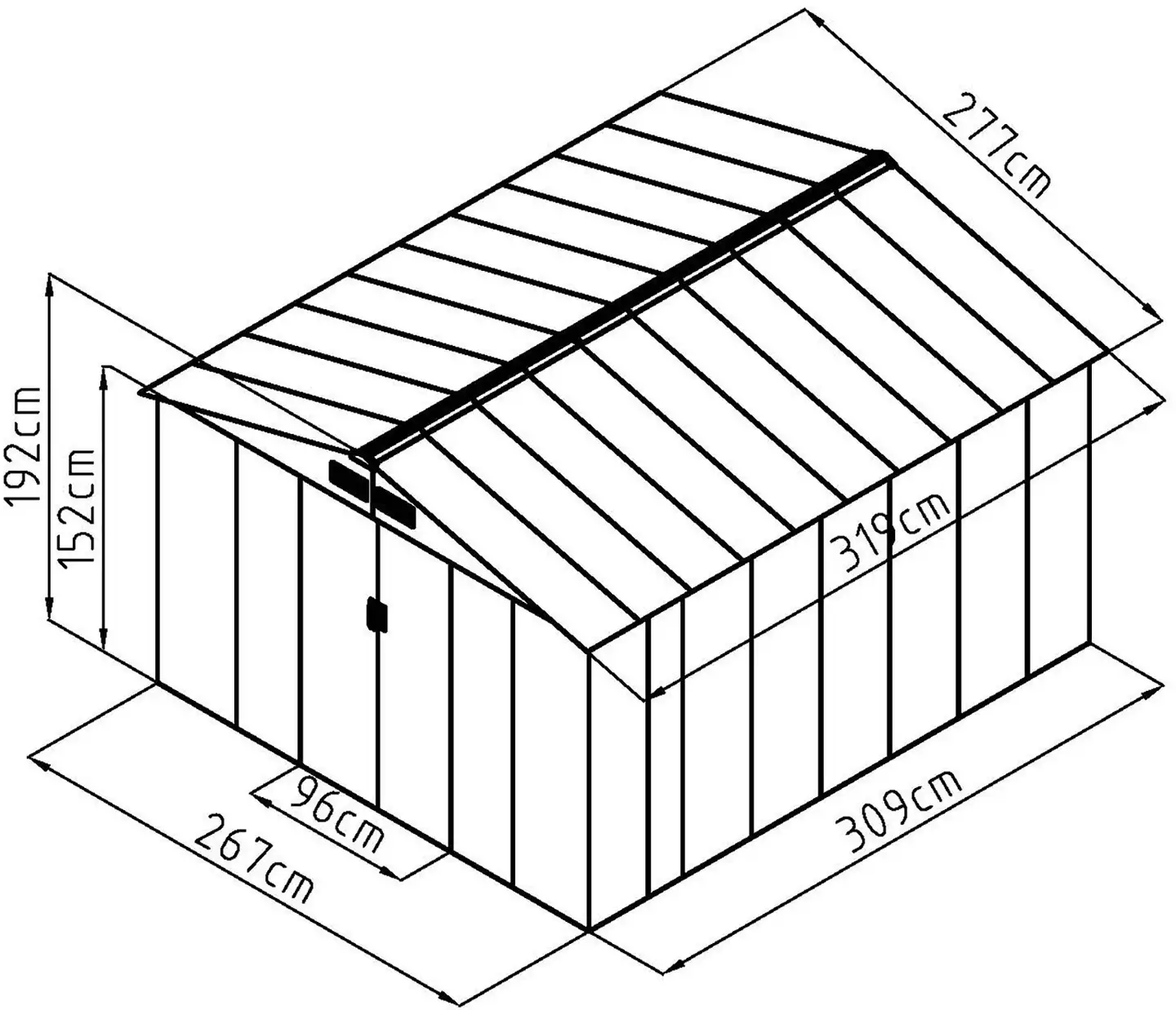 Fornorth pihavarasto, 8.84m2 - 10