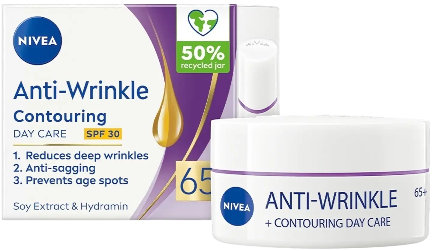 NIVEA 50ml Anti-Wrinkle Contouring Day Cream 65+ -päivävoide - 3