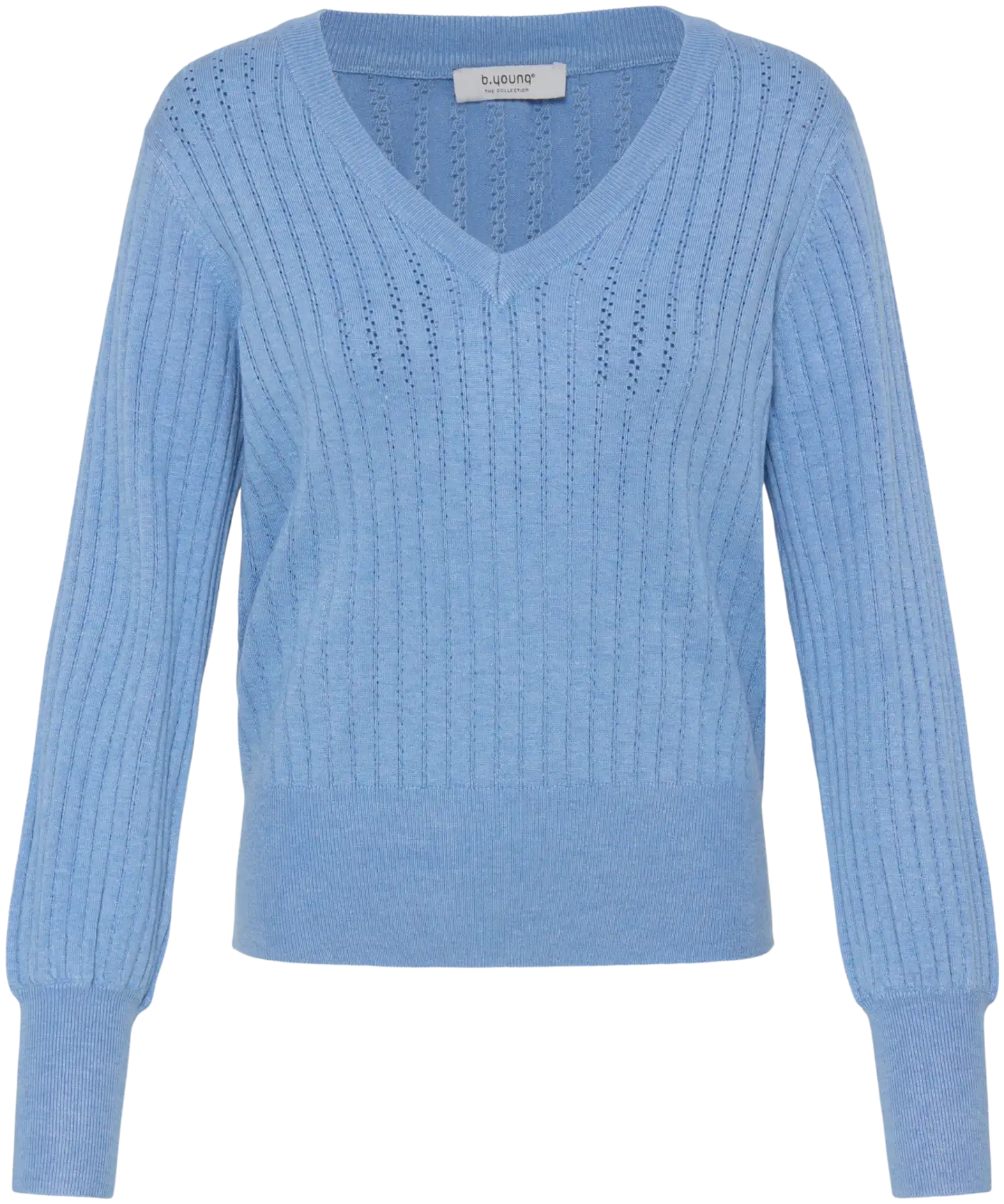 B.young naisten neulepusero Bymmorla v neck - Della Robbia Blue Melange - 1