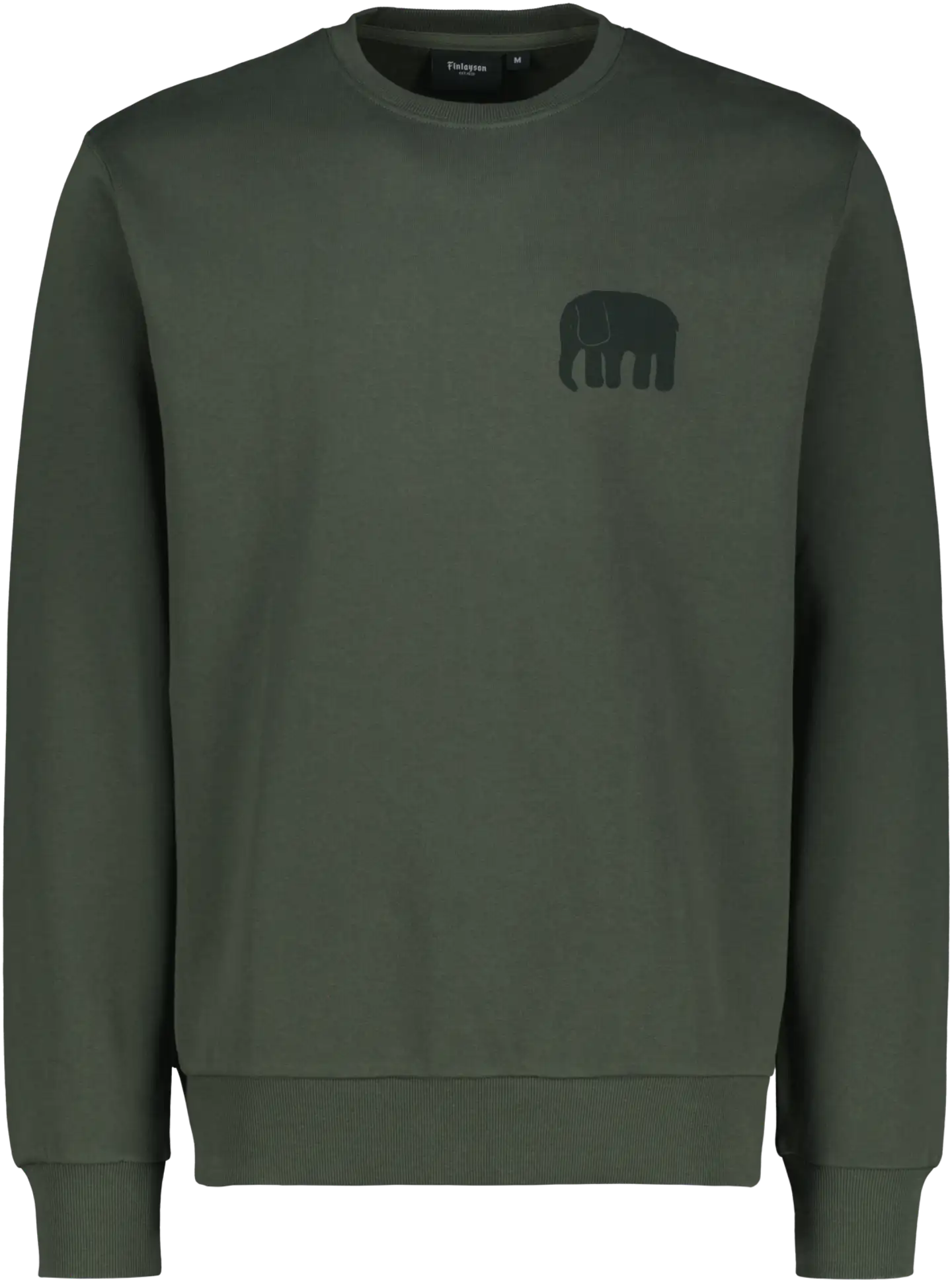 Finlayson miesten collegepusero Elefantti - Green - 1