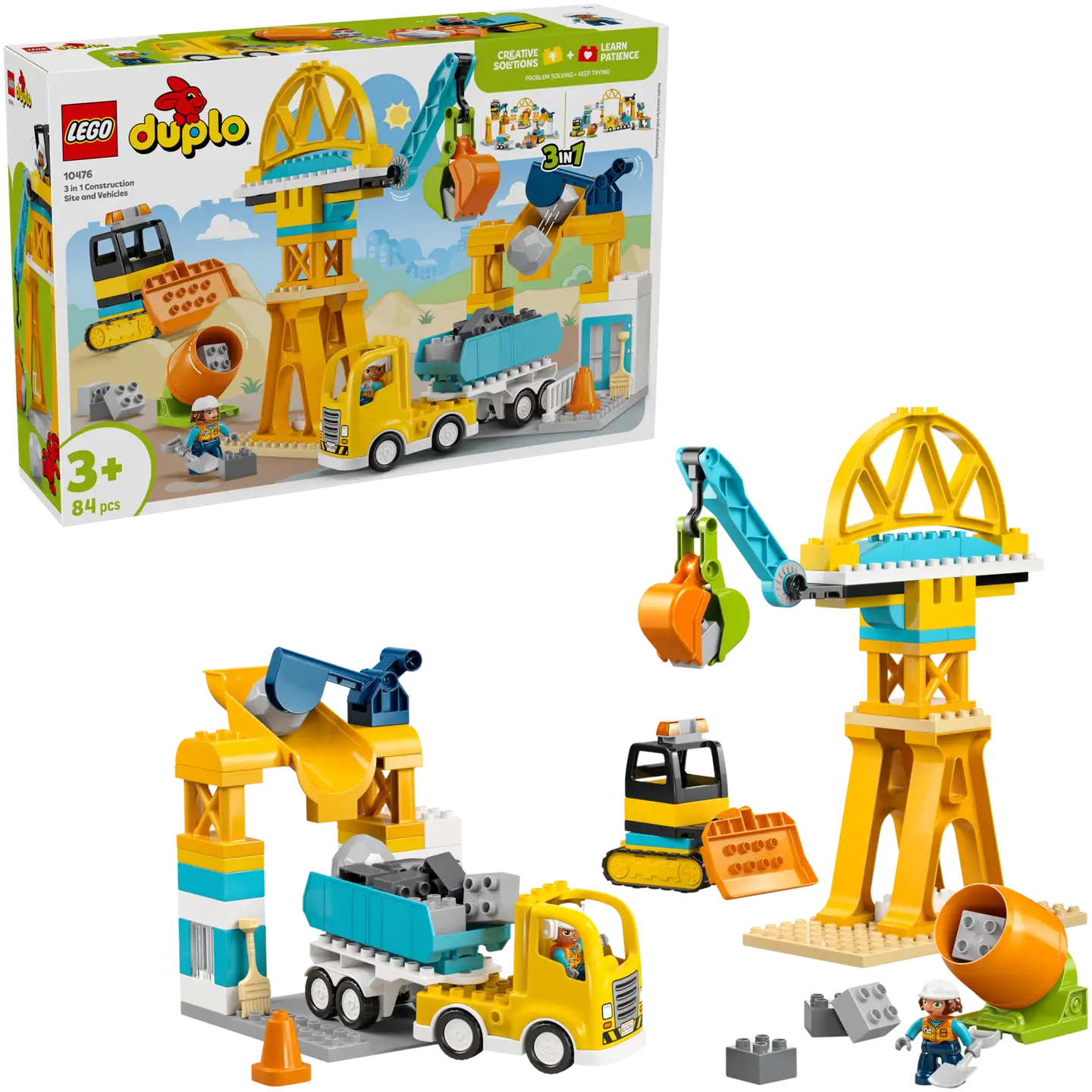 LEGO® DUPLO Town 10476 Rakennustyömaa ja työmaa-ajoneuvot 3in1 - 1