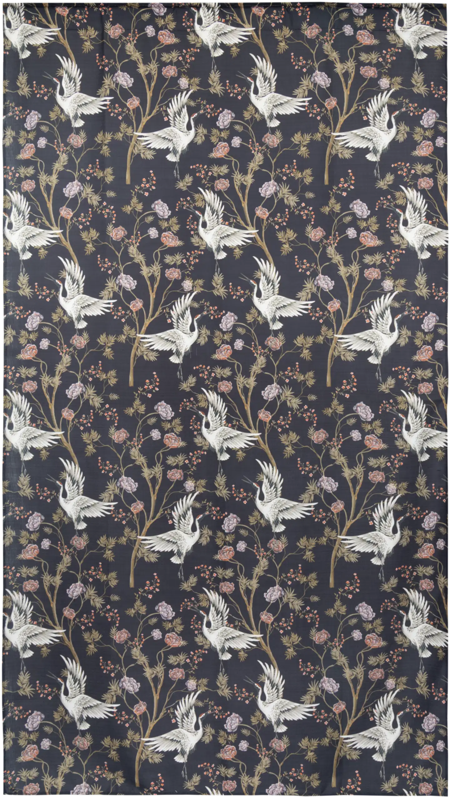 House sivuverho Crains-Flowers 140 x 250 cm musta/v.pun/beige - 2