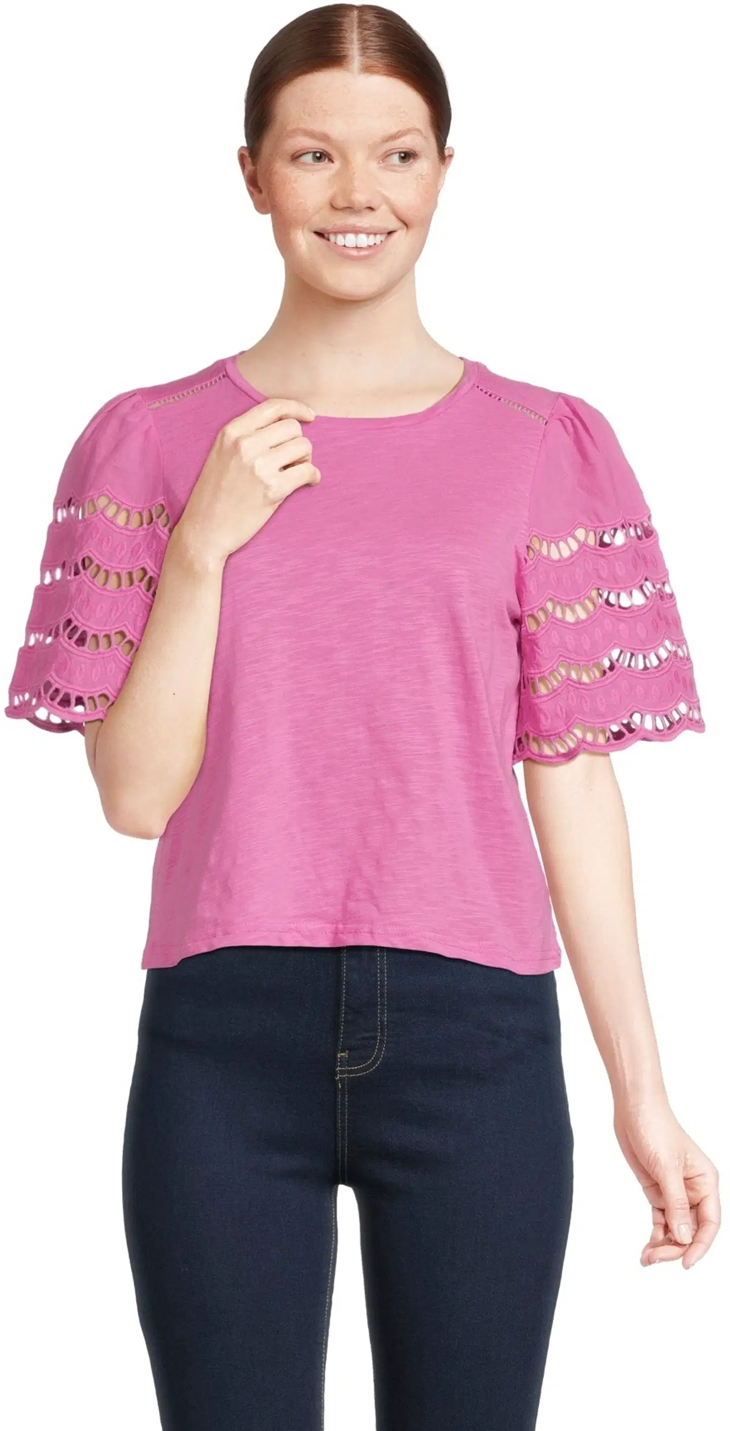 WKLY. naisten pitsihihallinen trikoopusero 213W090136 - 17-2625TCX - 1