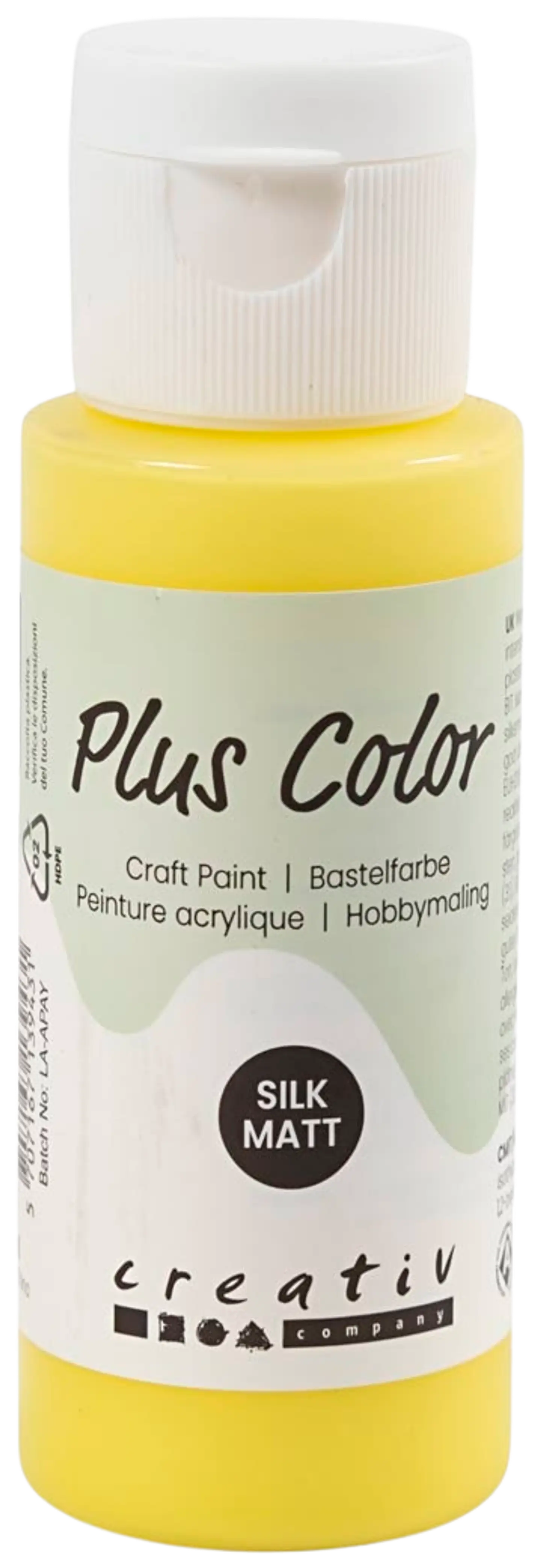 Plus Color askartelumaali 60 ml keltainen - 1