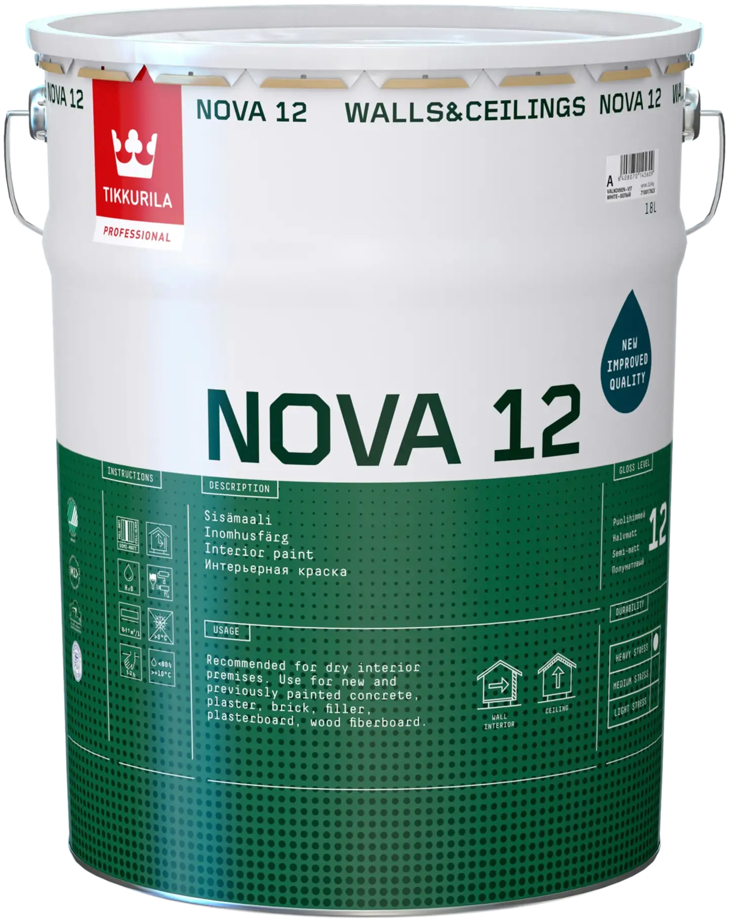 Tikkurila sisämaali Nova 12 18 l G497