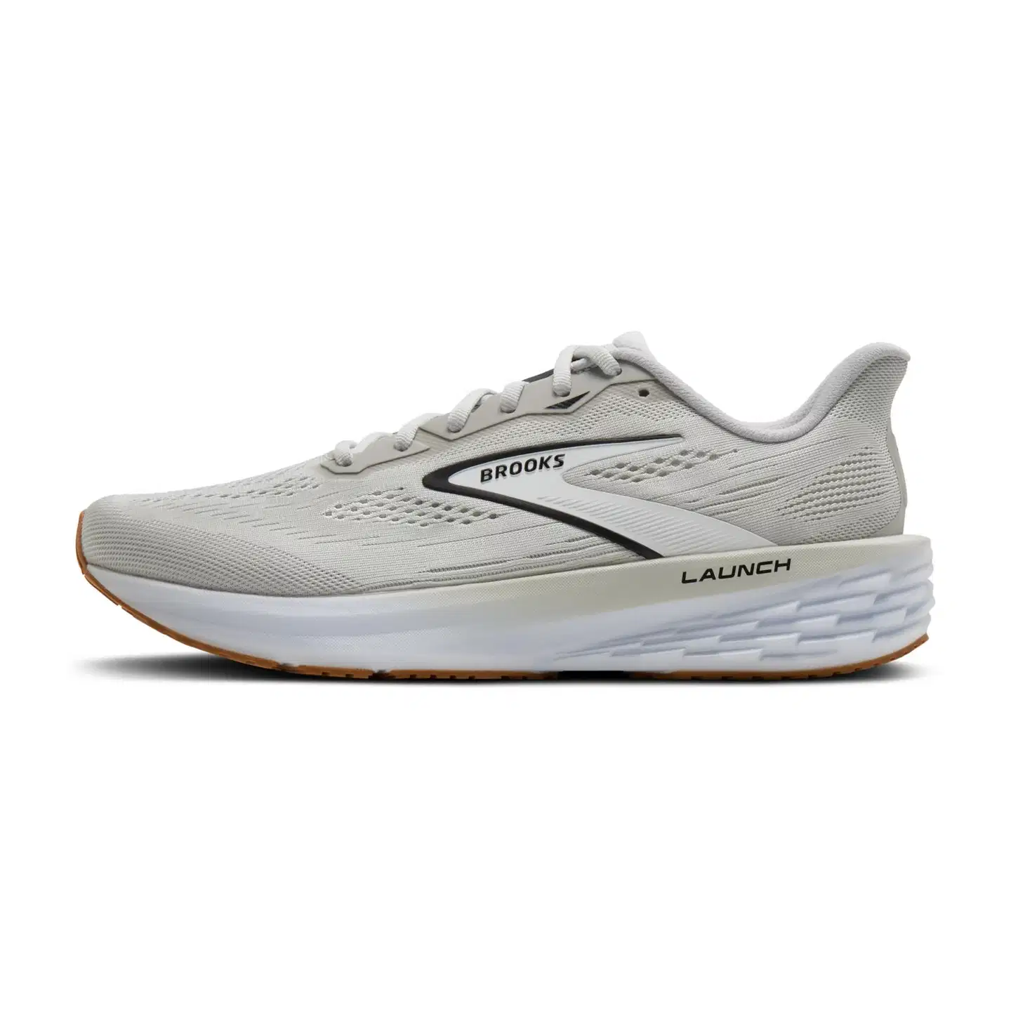 Brooks miesten juoksukengät Launch 12 - Oyster/White/Phantom - 2