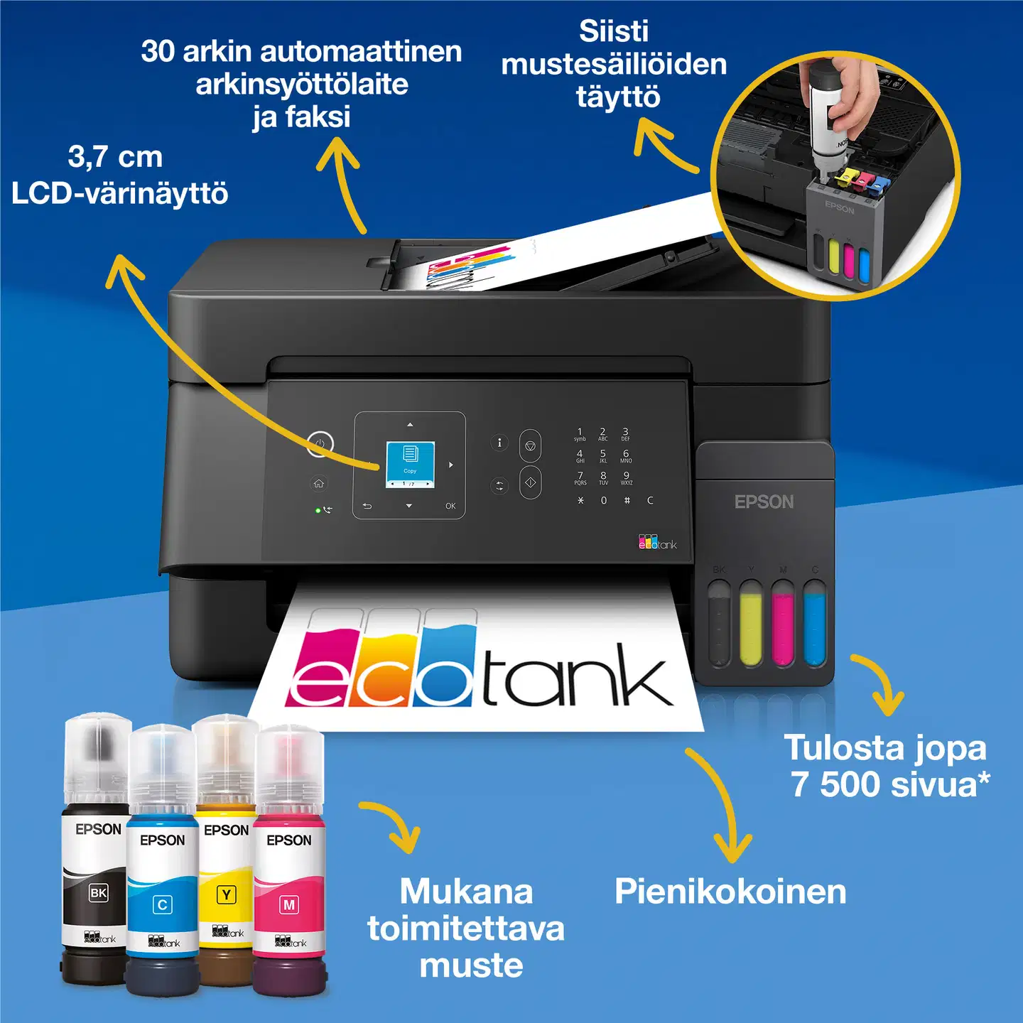Epson EcoTank ET-4900 mustesäiliötulostin - 4