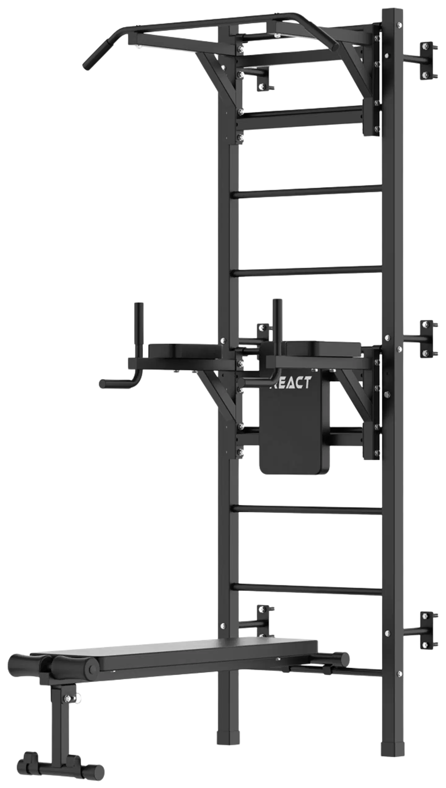React Puolapuut/kuntotorni Metallinen Musta - 3