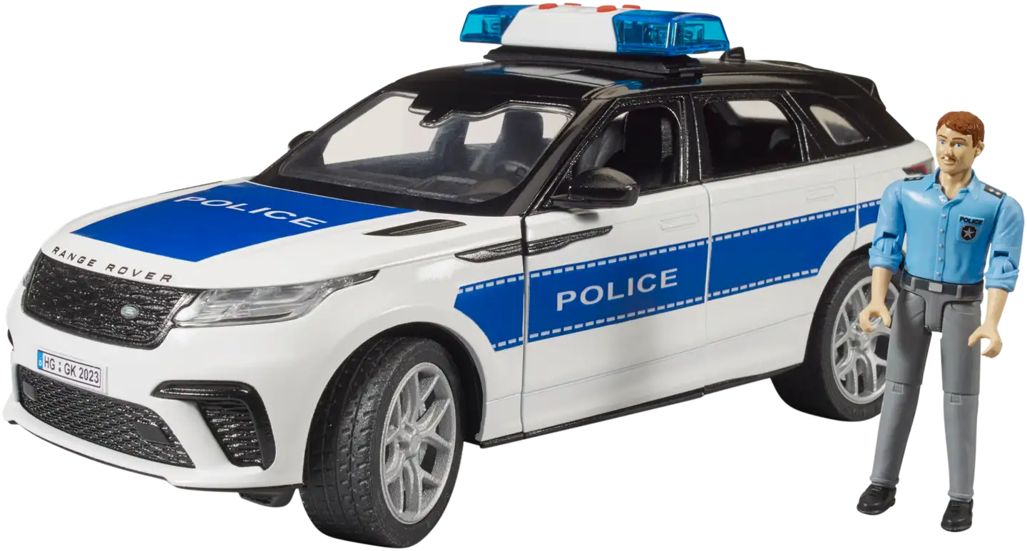 Bruder Range Rover Velar poliisimaasturi ja poliisi - 3