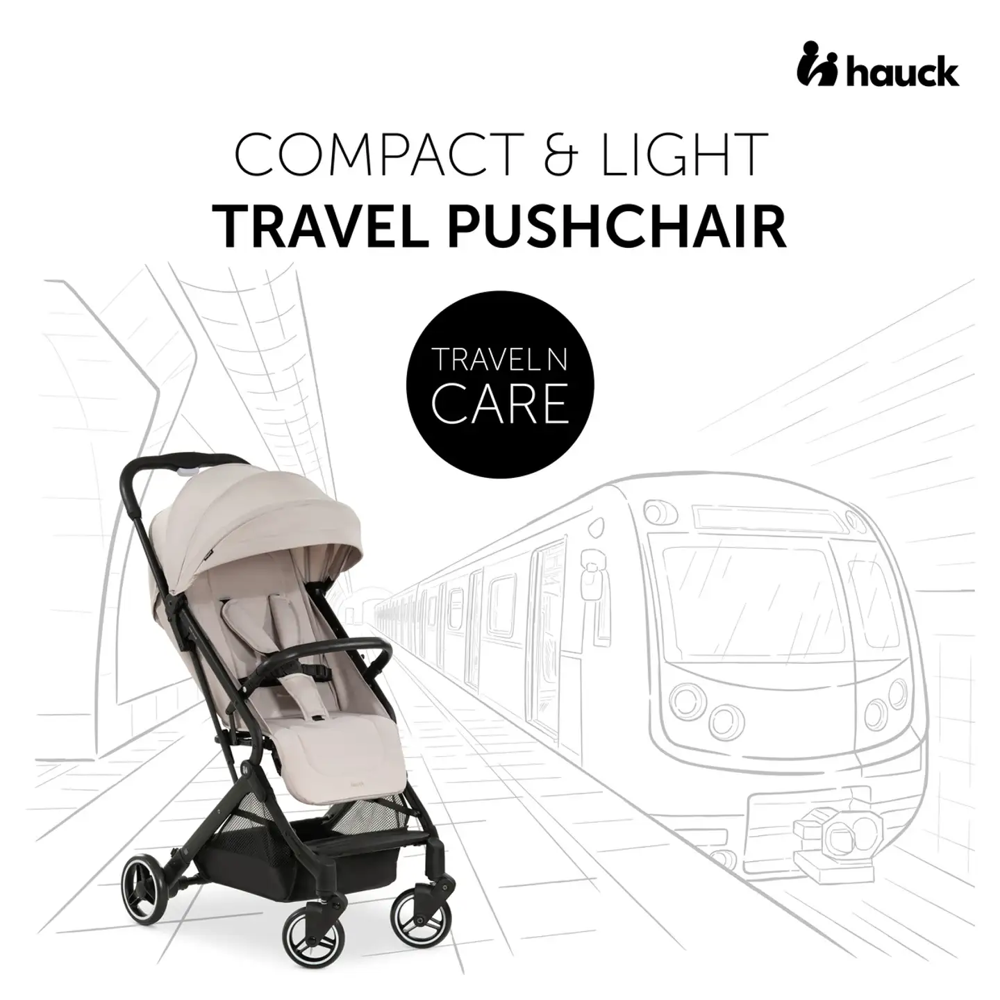 Hauck rattaat Travel N Care beige - 15