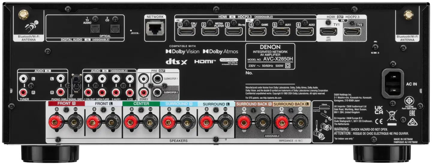 Denon AVC-X2850H 7.2 HEOS AV-vahvistin - 2